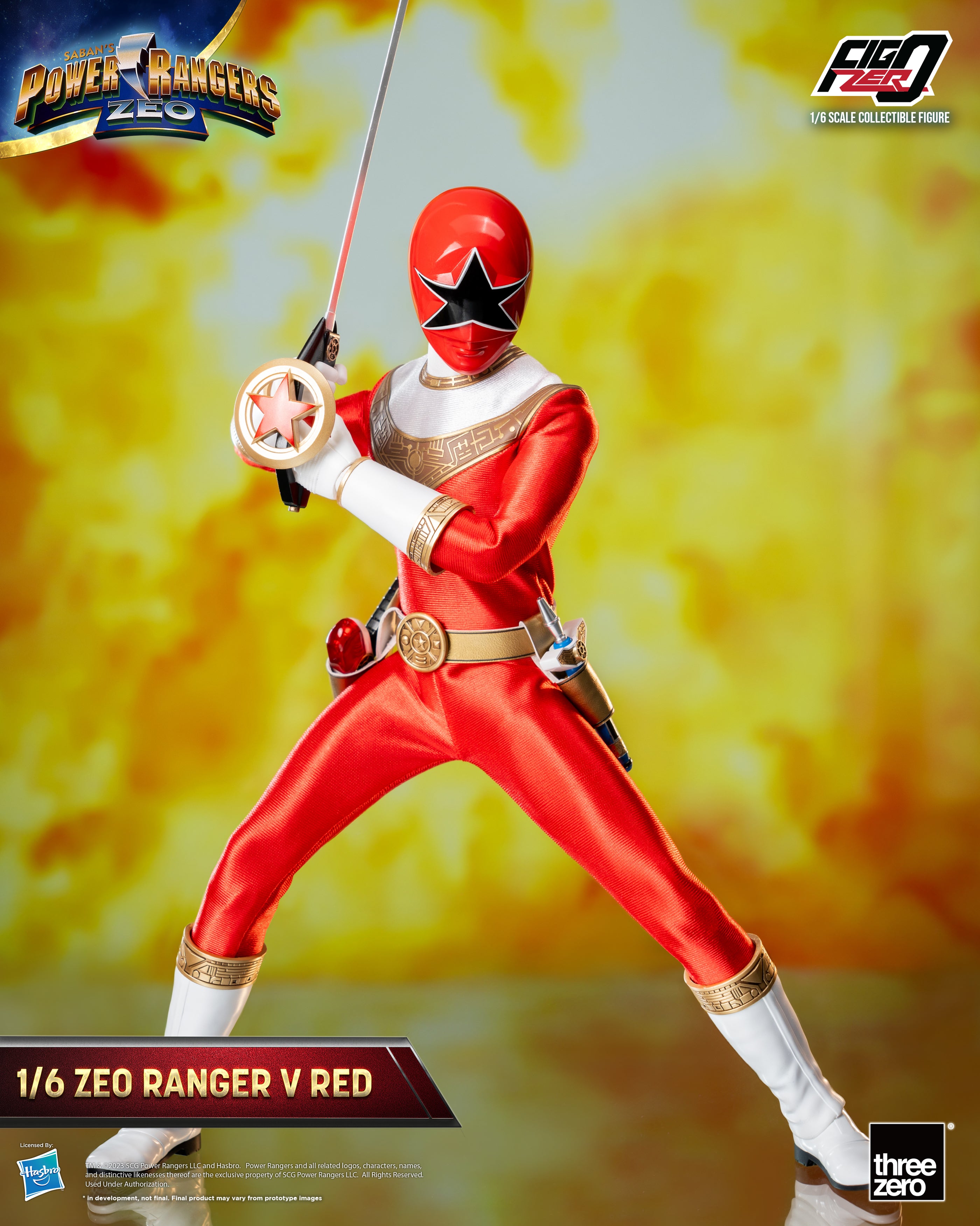 Pre - Order: 1/6 Scale FigZero Collectible Zeo Ranger V Red Figure from Power Rangers