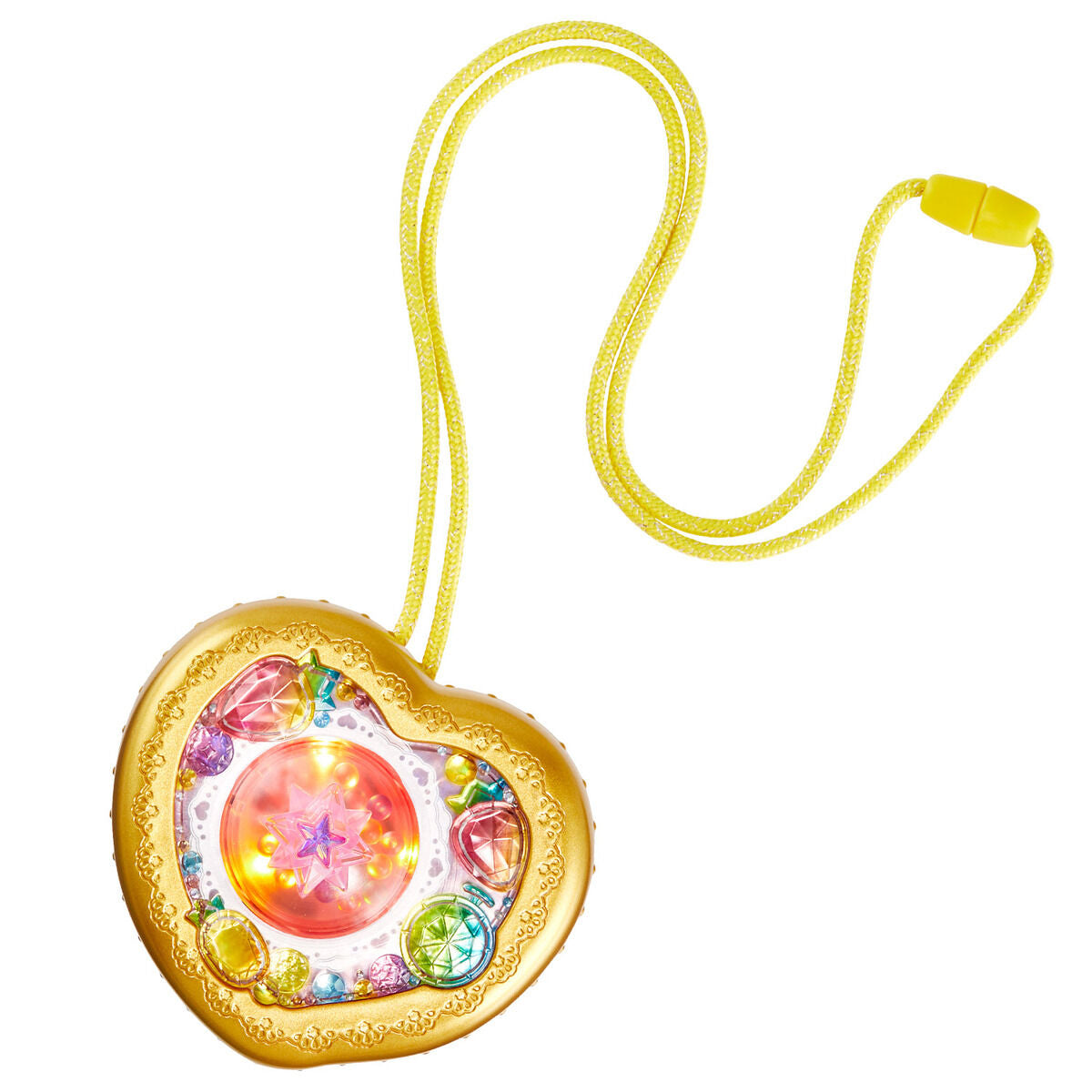 Exciting Precure Topping Transformation Heart Fruit Spinning Pendant with Neck Strap