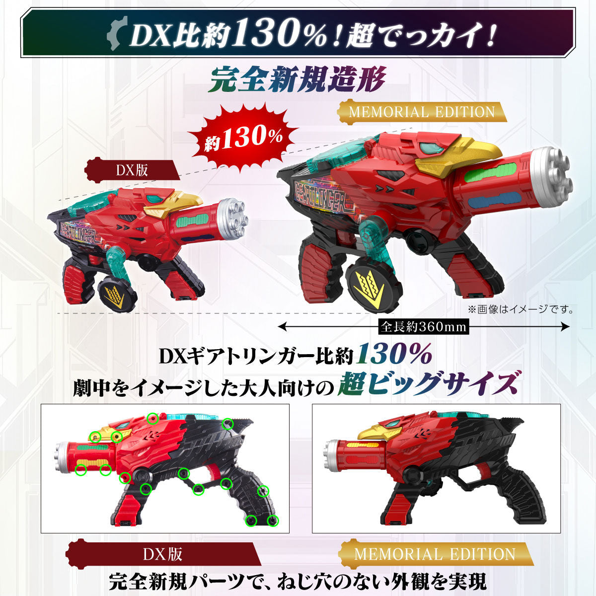 Memorial Zenkaiger Geartlinger Collectible Toy with Enhanced Features