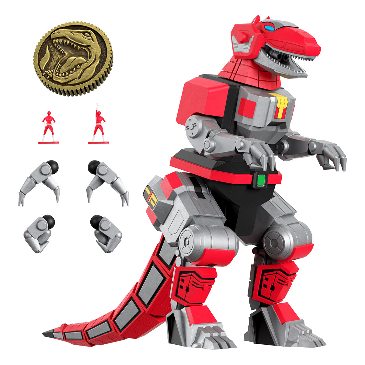 ULTIMATES! Super7 Power Rangers Deluxe Tyrannosaurus Dinozord Action Figure