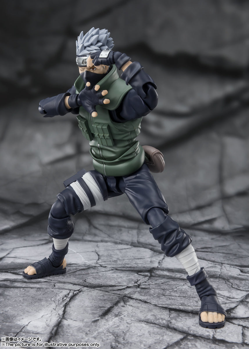 SH Figuarts Collectible Action Figure of Kakashi Hatake from Naruto Shippuden Anime Series