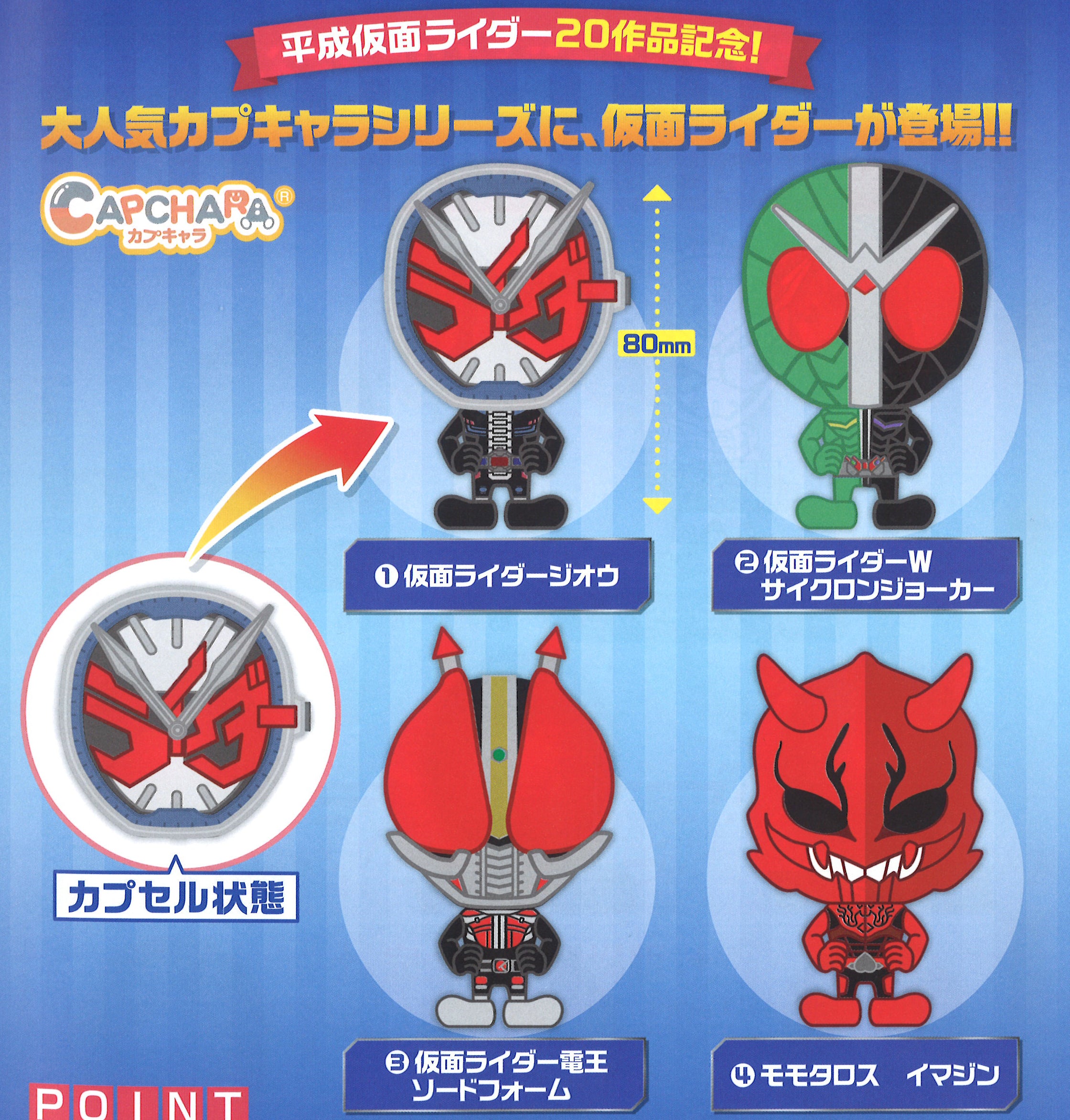 Collectible Kamen Rider CapChara Action Figures Set
