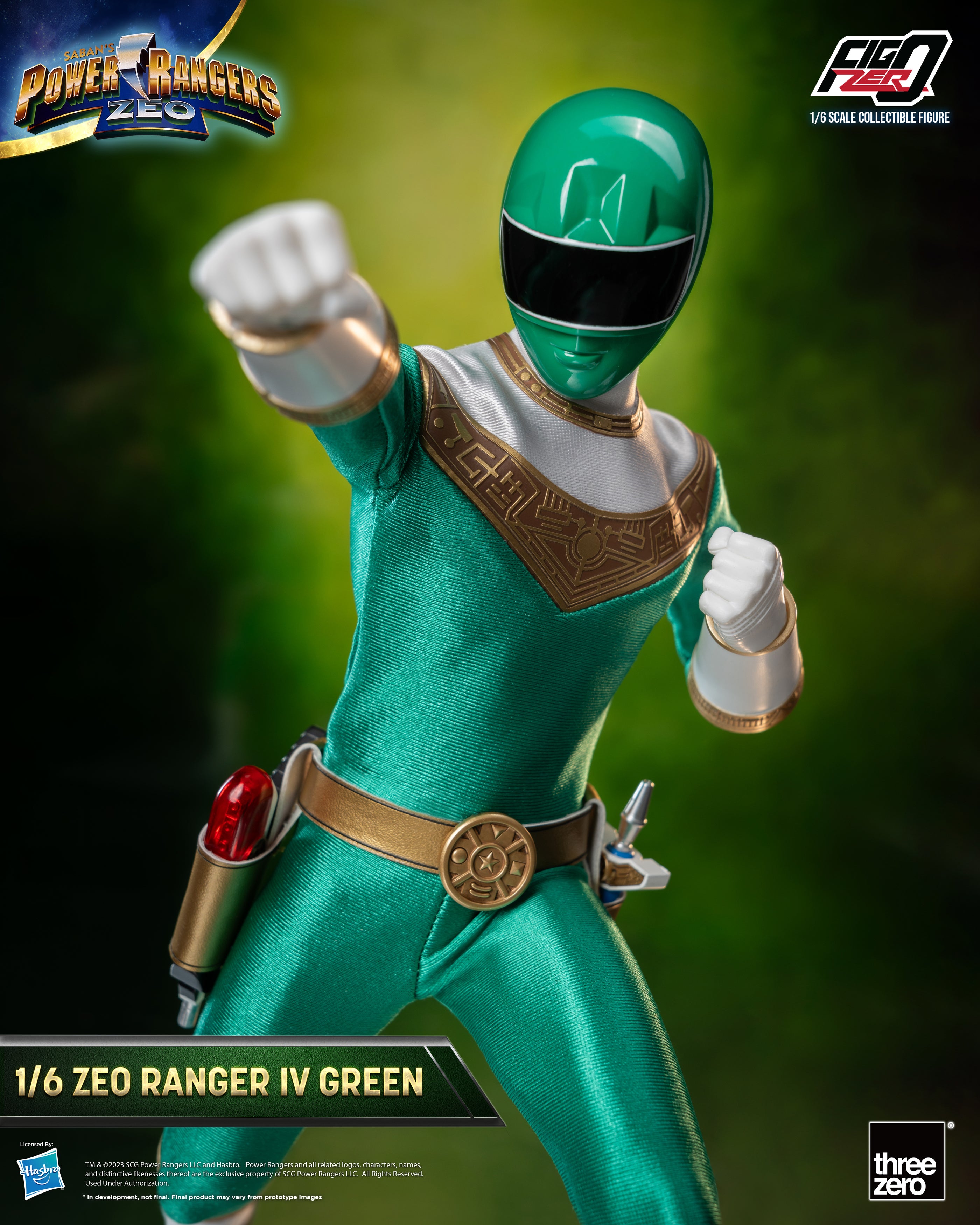 FigZero Collectible 1/6 Scale Zeo Ranger IV Green Action Figure from Power Rangers