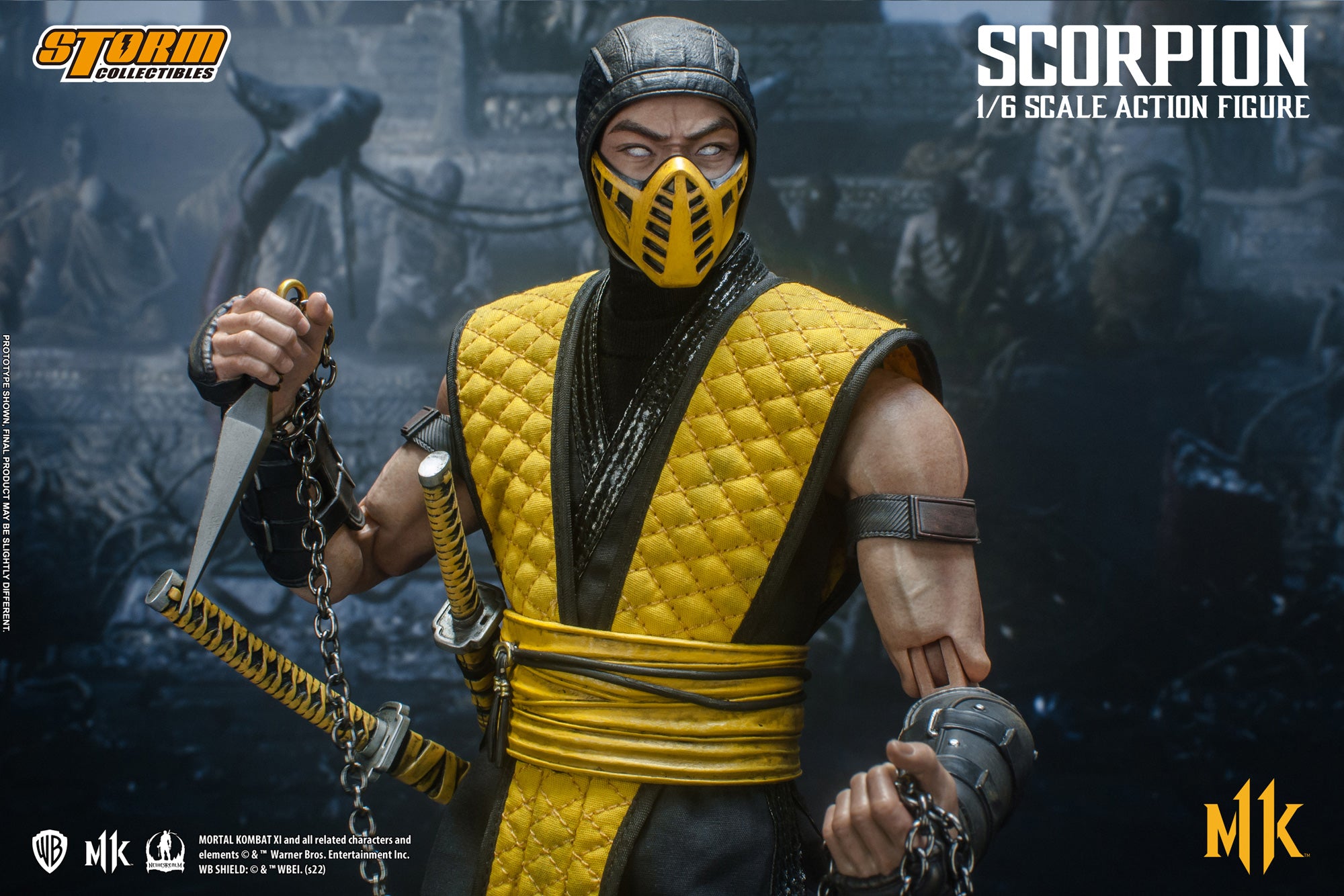 Storm Collectibles 1/6 Scale Mortal Kombat Scorpion Action Figure - High - Quality Collectible Toy