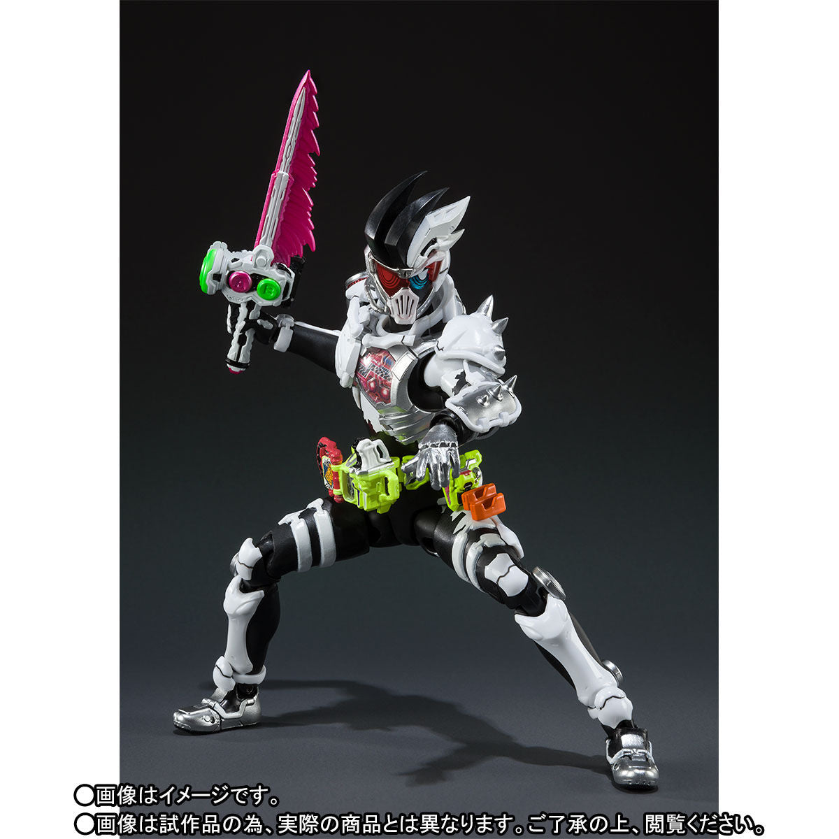 SH Figuarts Collectible Action Figure of Kamen Rider GENM in Zombie Action Gamer Level X - 0 Appearance