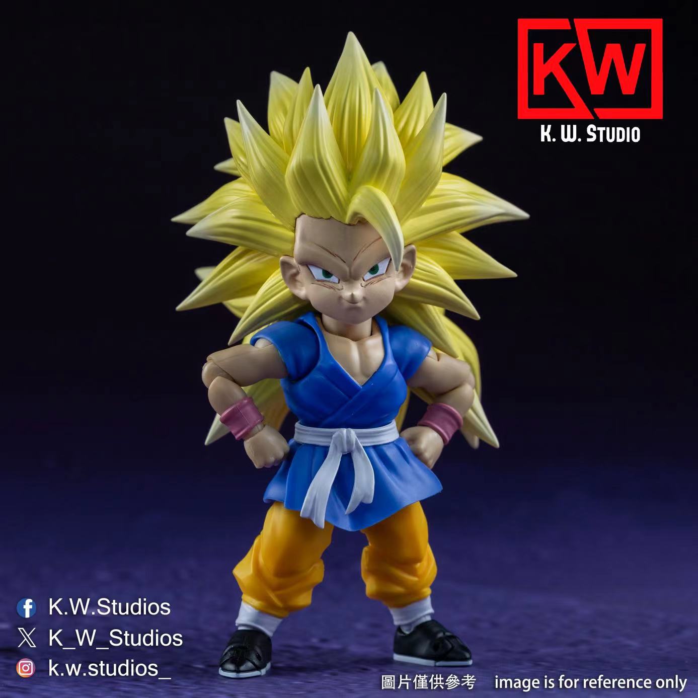KW Studio KW004 Super Saiyan 3 Son Goku GT Head Set Upgrade Parts