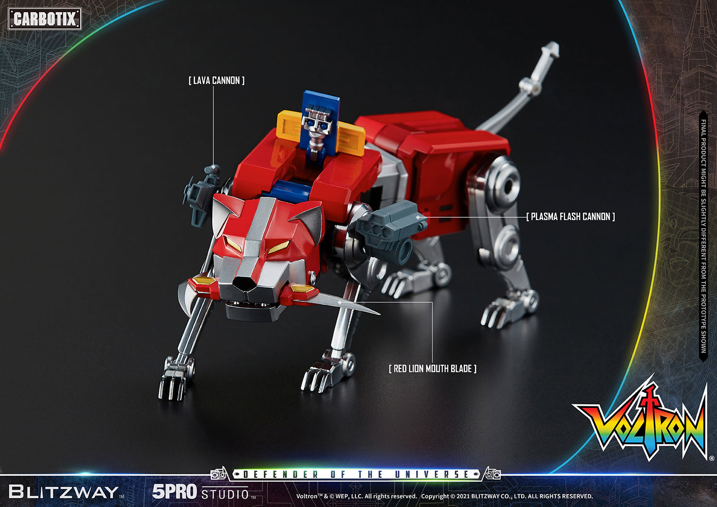 Blitzway High - Quality Collectible Carbotix Voltron Figure from Voltron Anime Series