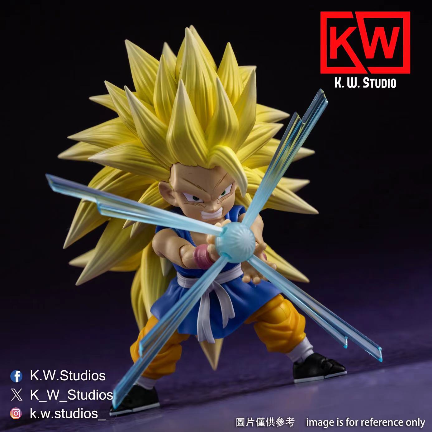 KW Studio KW004 Super Saiyan 3 Son Goku GT Head Set Upgrade Parts