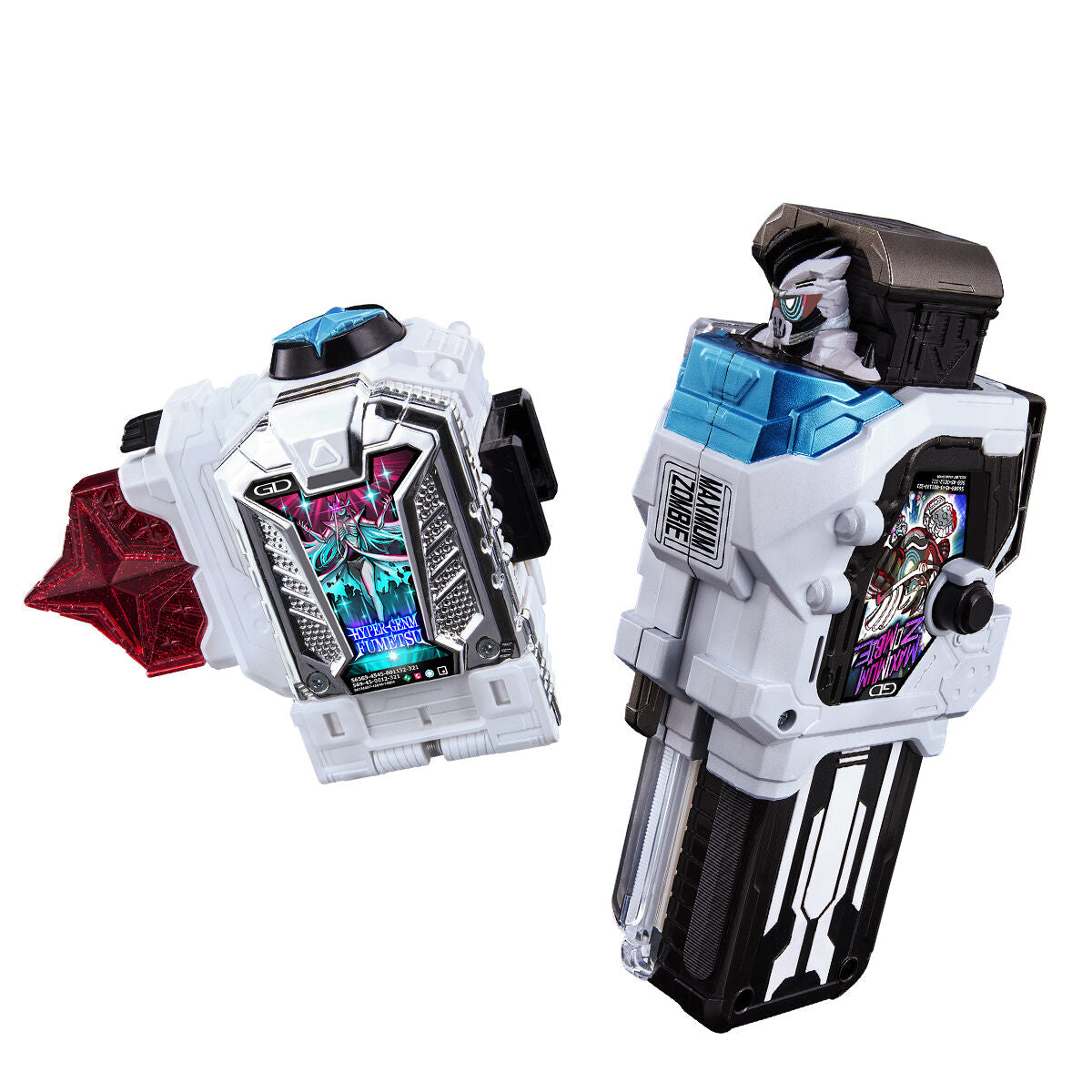DX Premium Hyper Immortal Gashat and Ultimate Maximum Zombie Gashat for Kamen Rider Fans