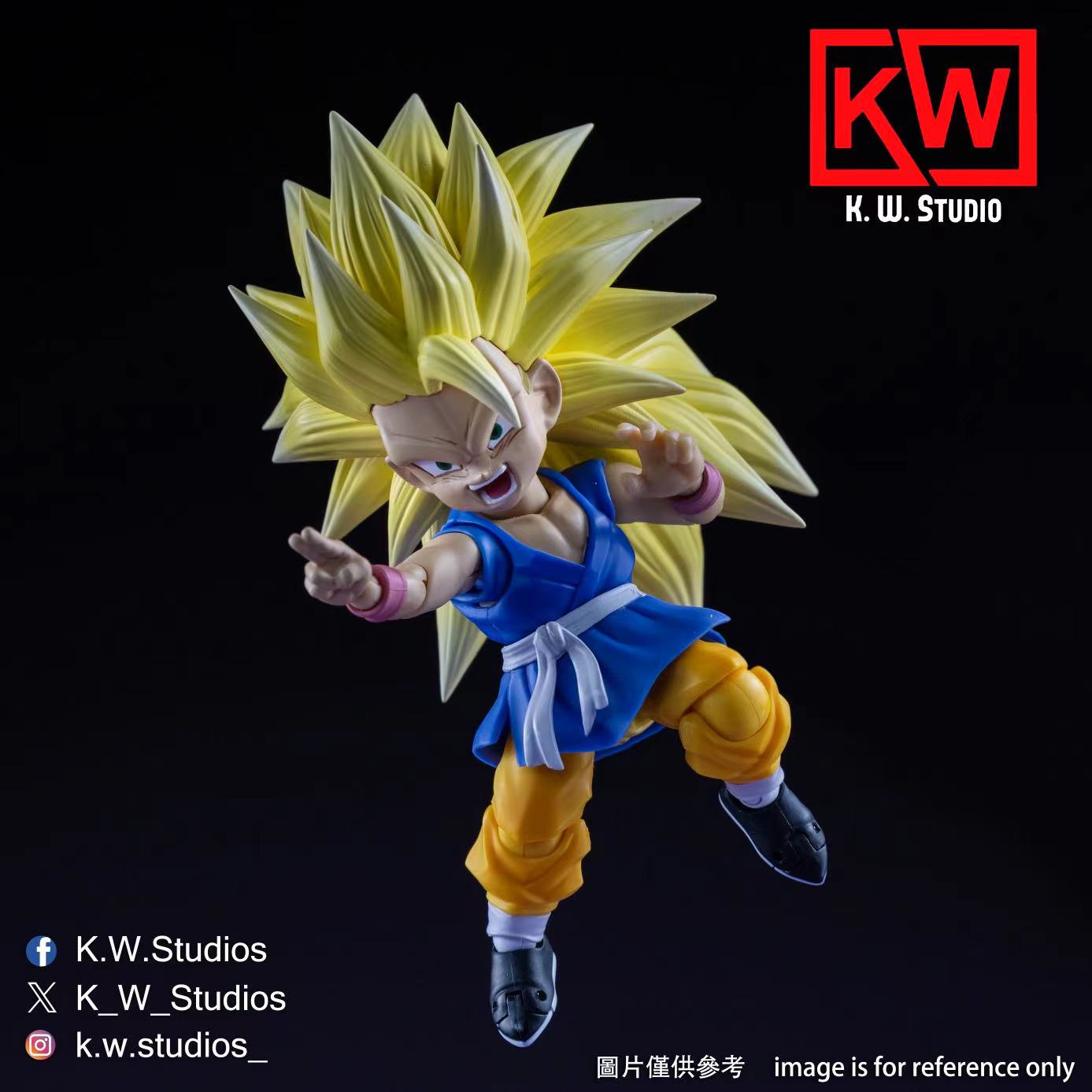 KW Studio KW004 Super Saiyan 3 Son Goku GT Head Set Upgrade Parts