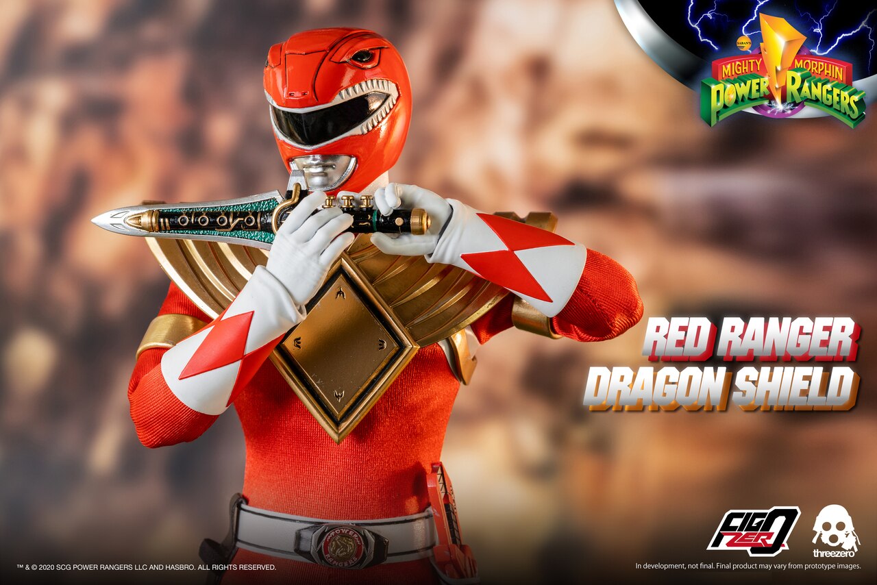 ThreeZero 1/6 Scale Collectible Figure of the Shielded Red Power Ranger
