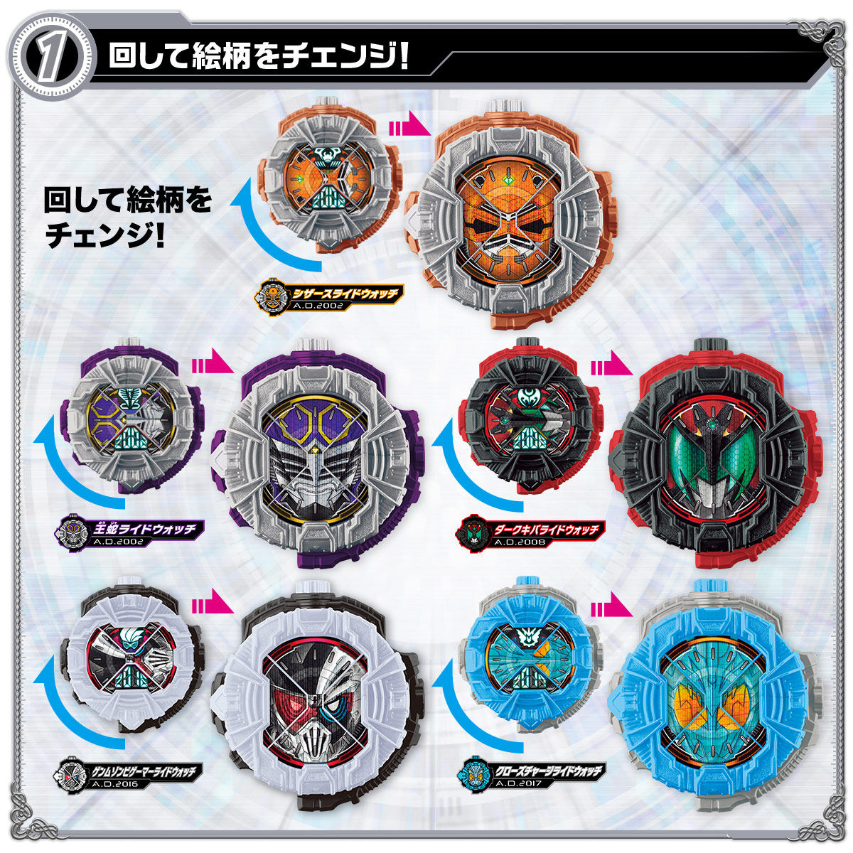 Special DX RideWatch Set 02 with Top 5 Voted RideWatches from Premium Bandai Campaign