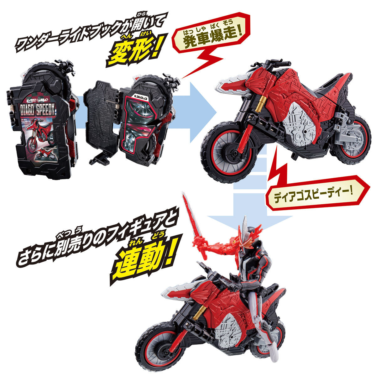 DX Diago Speedy Fantasy Wonder Ride Story Book and Action Bike Toy