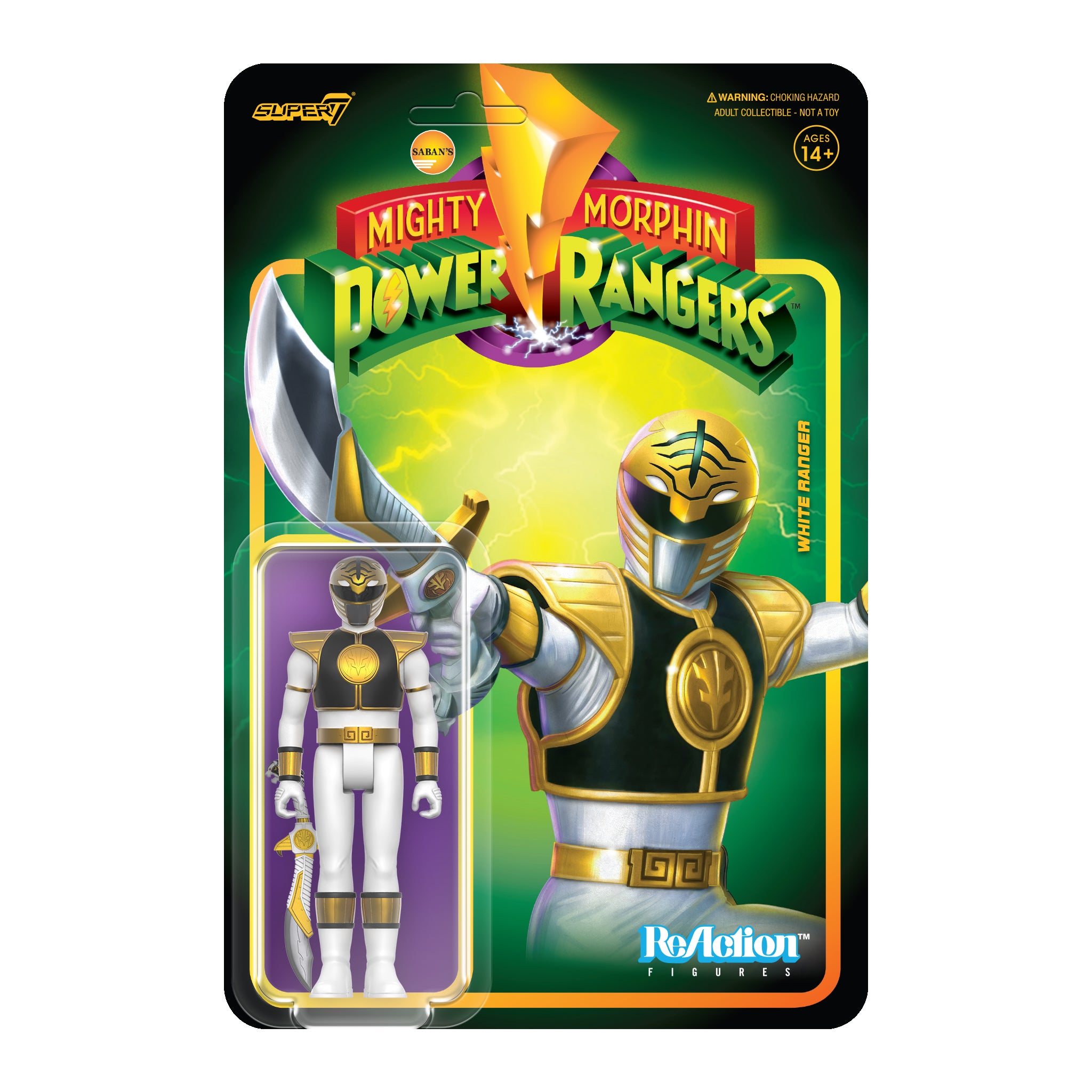 Wave 4 Power Rangers ReAction Figure - Stylish White Ranger