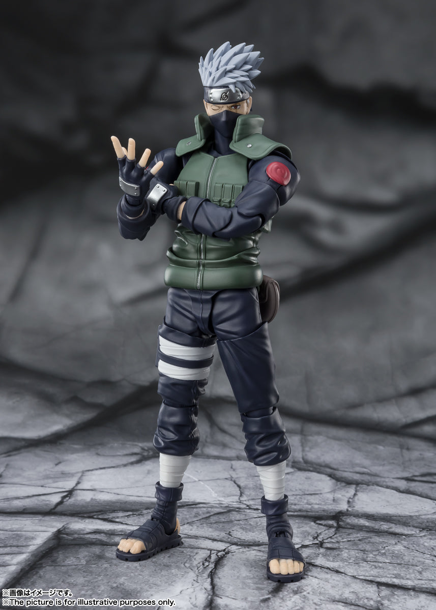 SH Figuarts Collectible Action Figure of Kakashi Hatake from Naruto Shippuden Anime Series