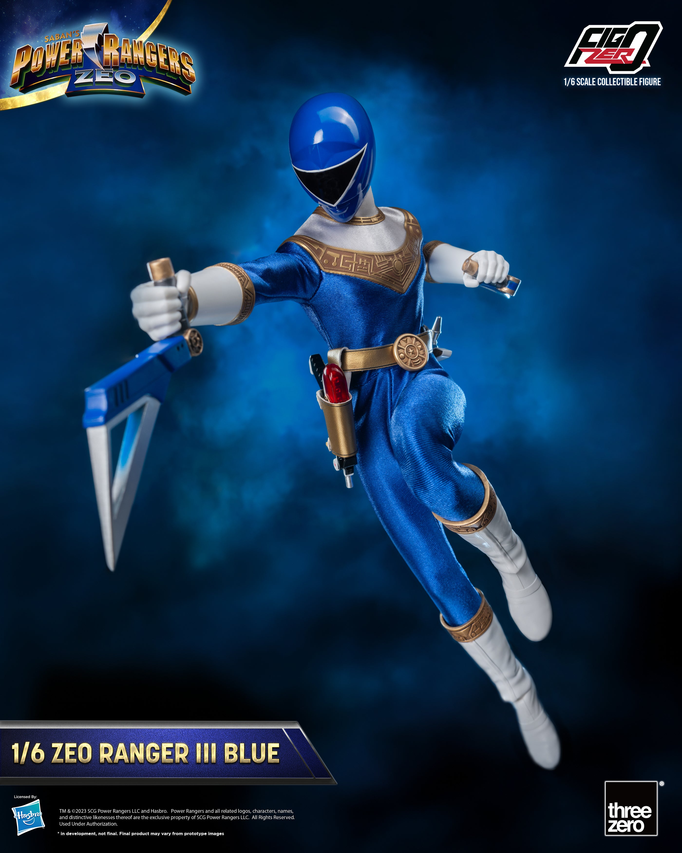 FigZero 1/6 Highly Detailed Blue Zeo Ranger III Collectible Figure