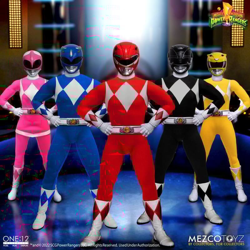 Mezco One:12 Collective Premium Mighty Morphin Power Rangers Deluxe Boxed Figure Set