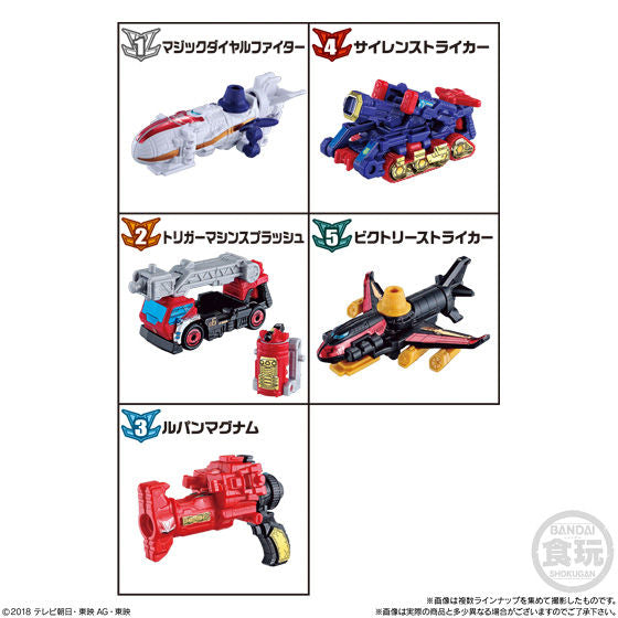 Exclusive Miniature Plastic Model Set of Lupinranger with Magic, Splash, Lupin Magnium, Siren Striker and Victory Striker