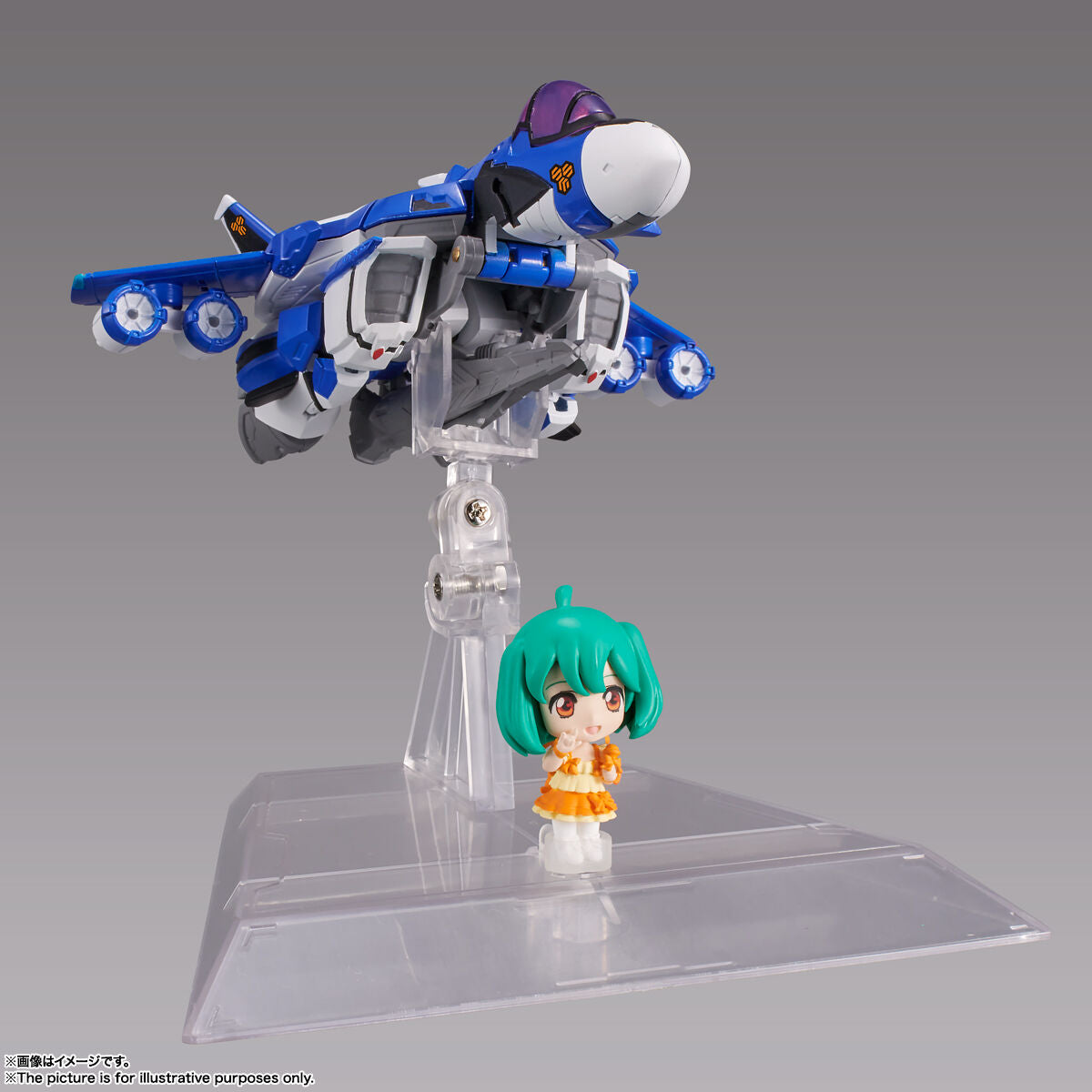 Collectible Macross Frontier Tiny Session VF - 25G Messiah Valkyrie (Used by Michael) with Ranka Lee Figure Set