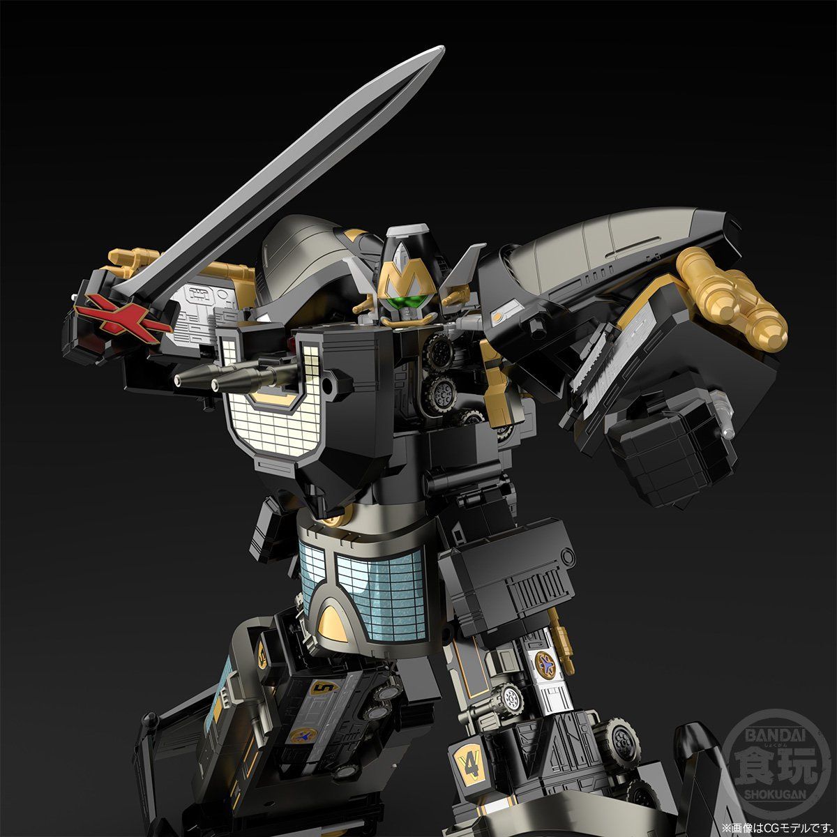 Super Miniature Plastic Black Max Victory Robot Action Figure Set