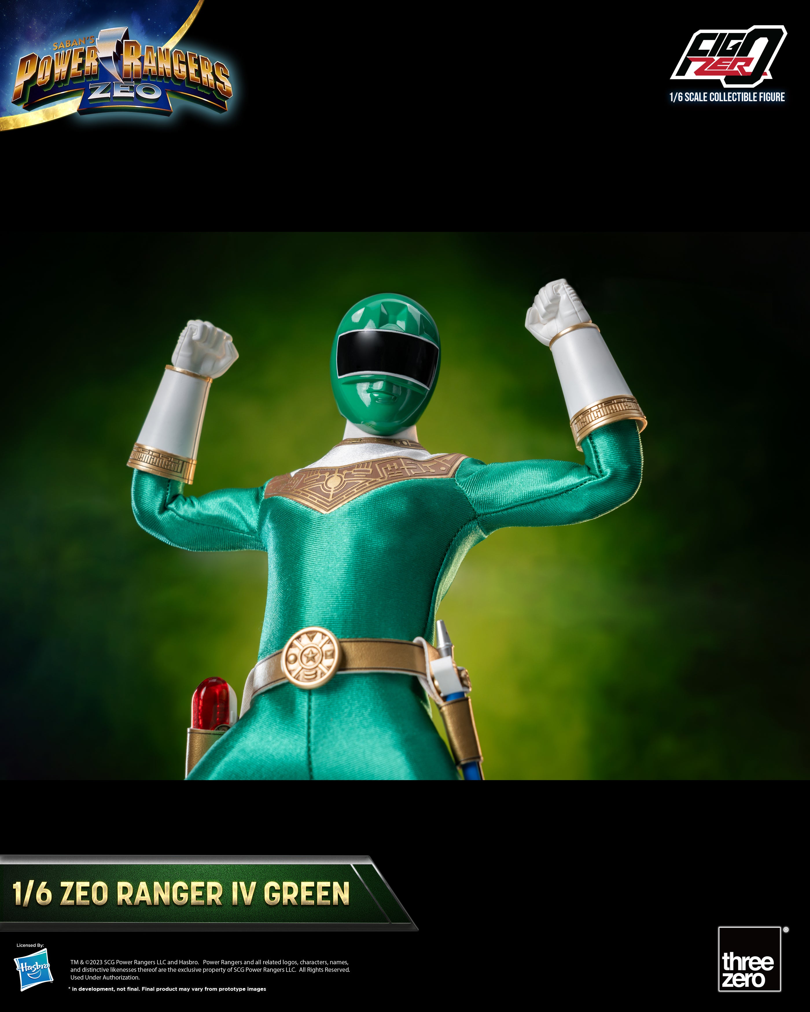 FigZero Collectible 1/6 Scale Zeo Ranger IV Green Action Figure from Power Rangers