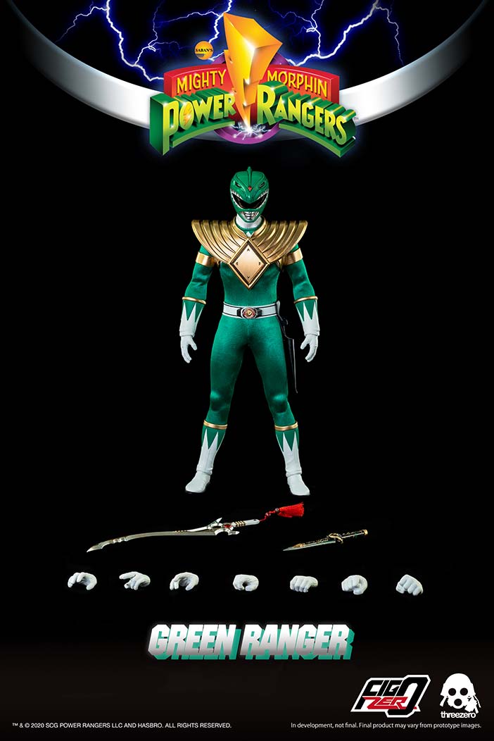 ThreeZero 1/6 Scale Collectible Green Power Ranger Action Figure