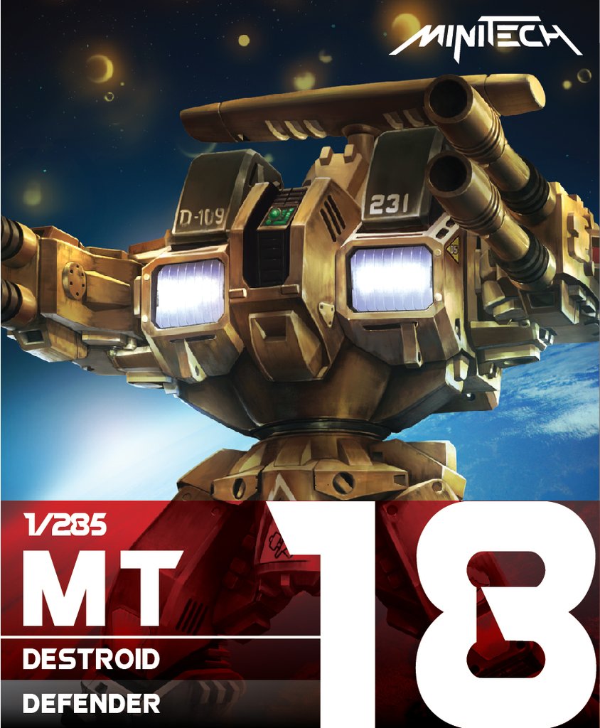 Miniature Destroid Defender Model - Minitech MT18
