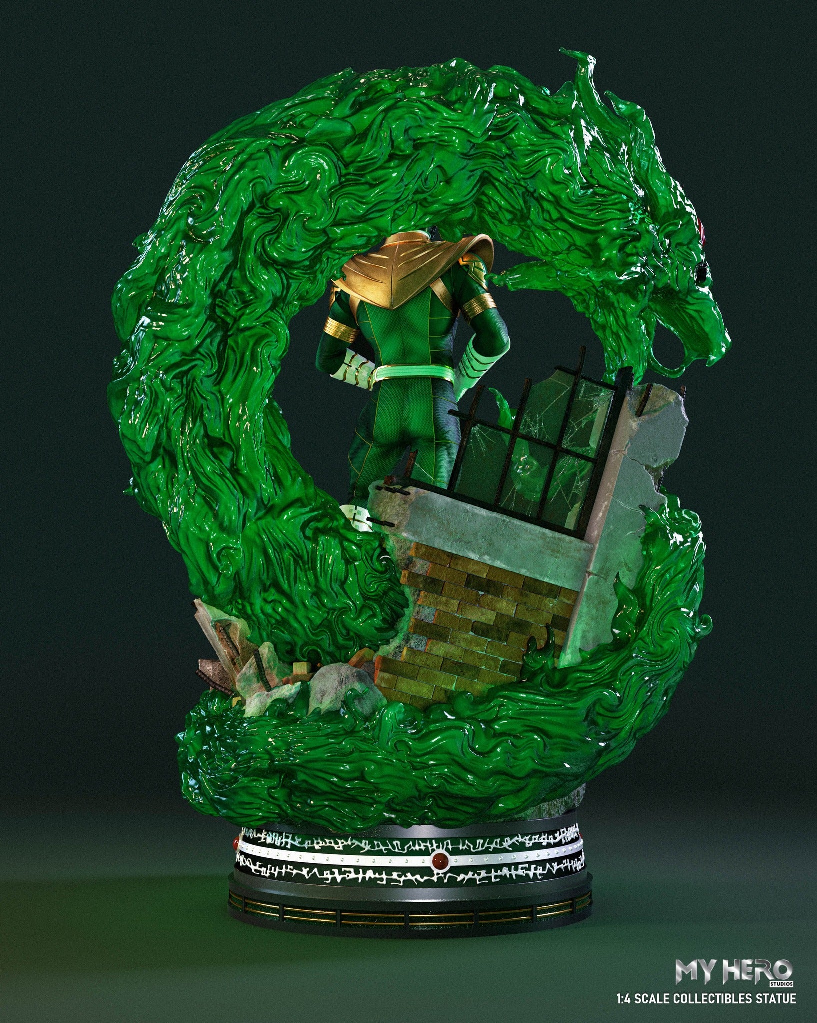 PREORDER: My Hero Studios 1/4 Scale BITS Tribute High - Quality Green Ranger Collectible Statue