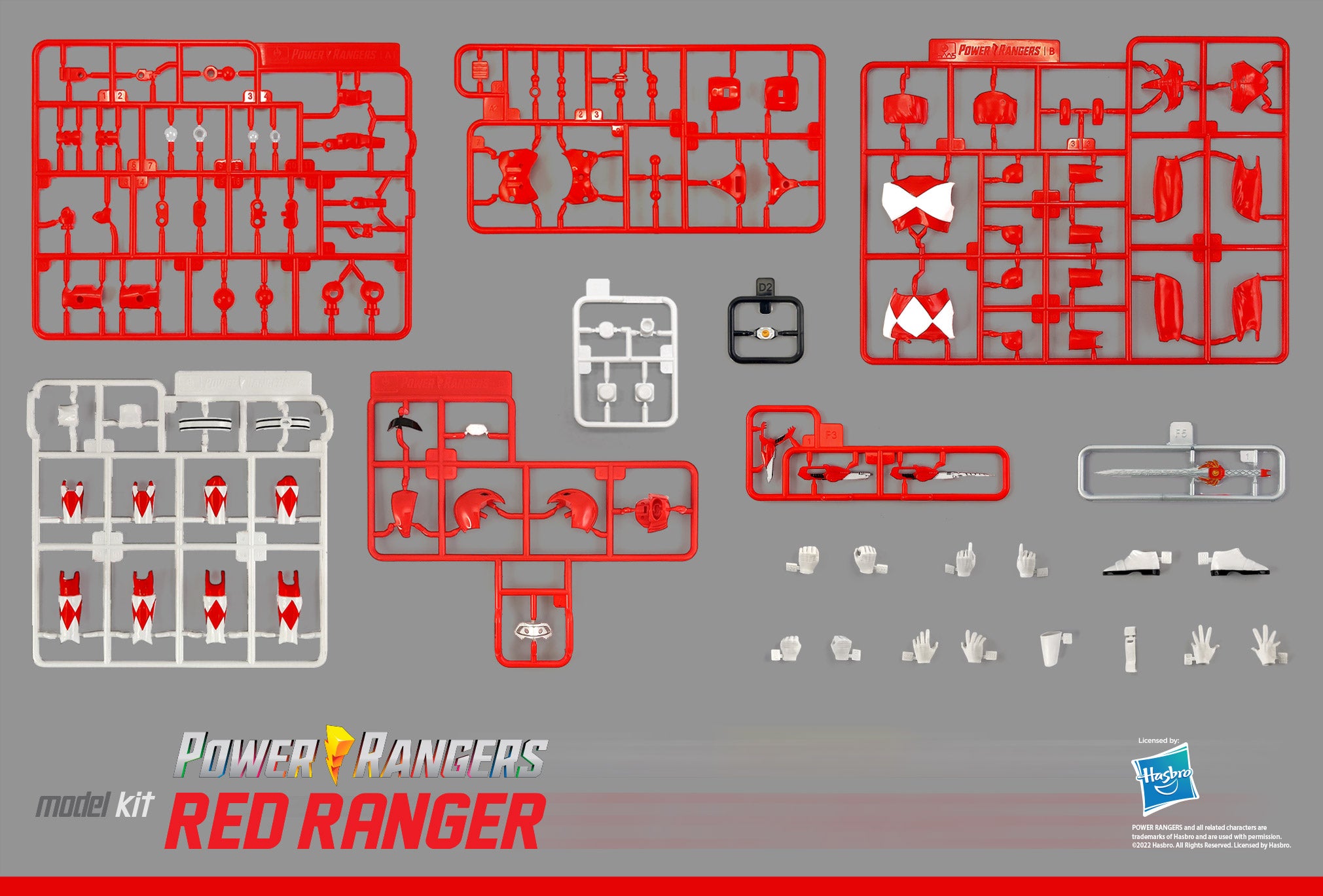 Flame Toys Pre - painted Plastic Model Kit of Power Rangers Furai Red Ranger