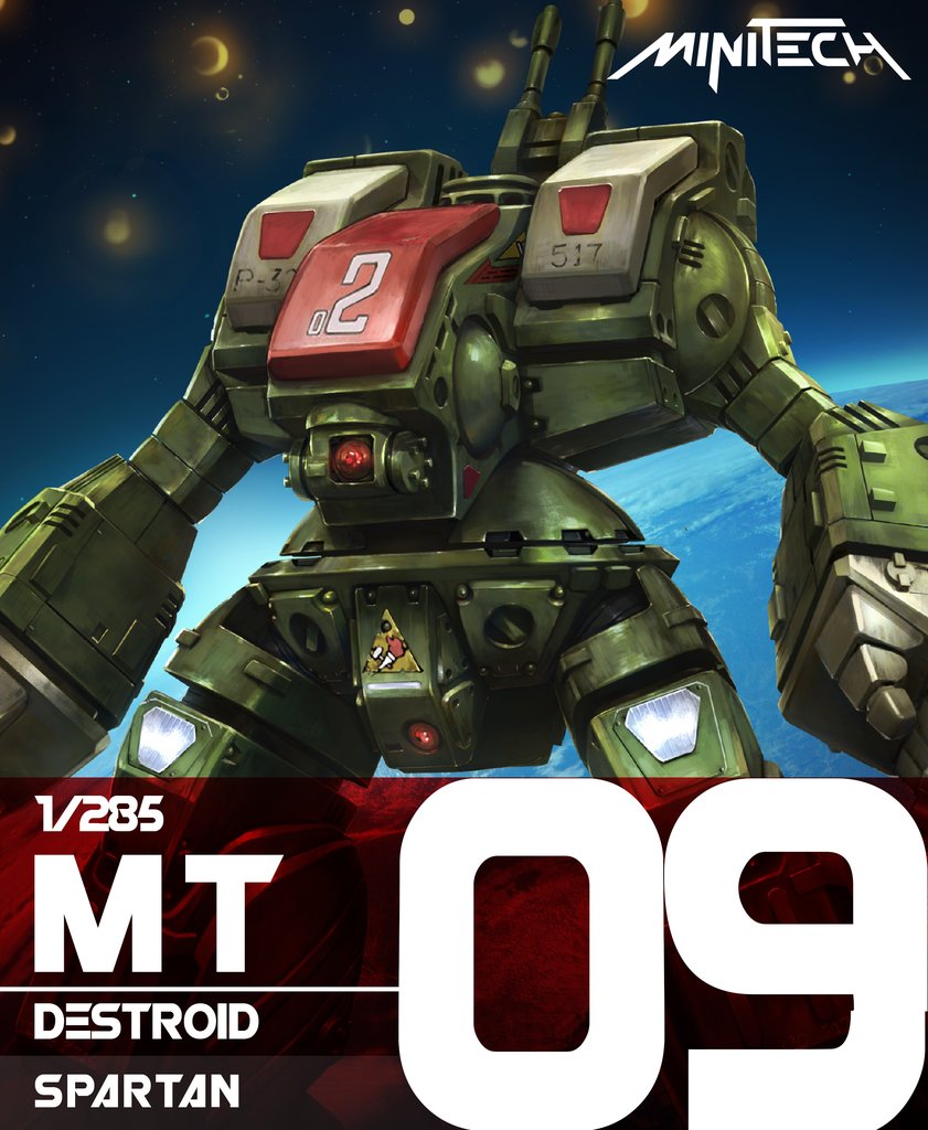 Miniature Collectible Minitech MT09 Destroid Spartan Model from Macross/Robotech Series