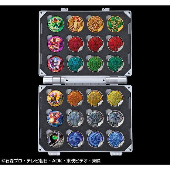 Kamen Rider OOO Foundation X Buttobasoul Medal Display Holder Set with 24 Medal Capacity