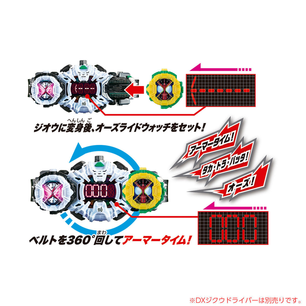 DX Time Majin and OOO RideWatch - Action Figure Accessory Set