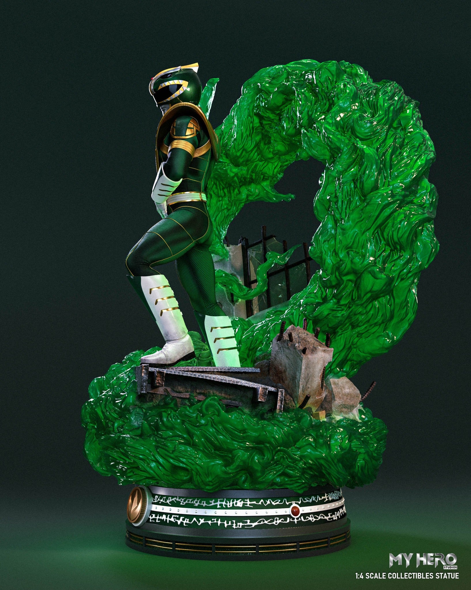 PREORDER: My Hero Studios 1/4 Scale BITS Tribute High - Quality Green Ranger Collectible Statue