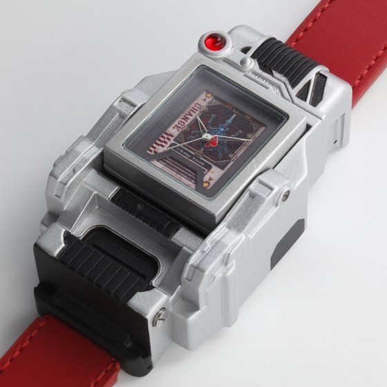 Stainless Steel and Leather Kamen Rider Blade Live - Action Rotating Watch