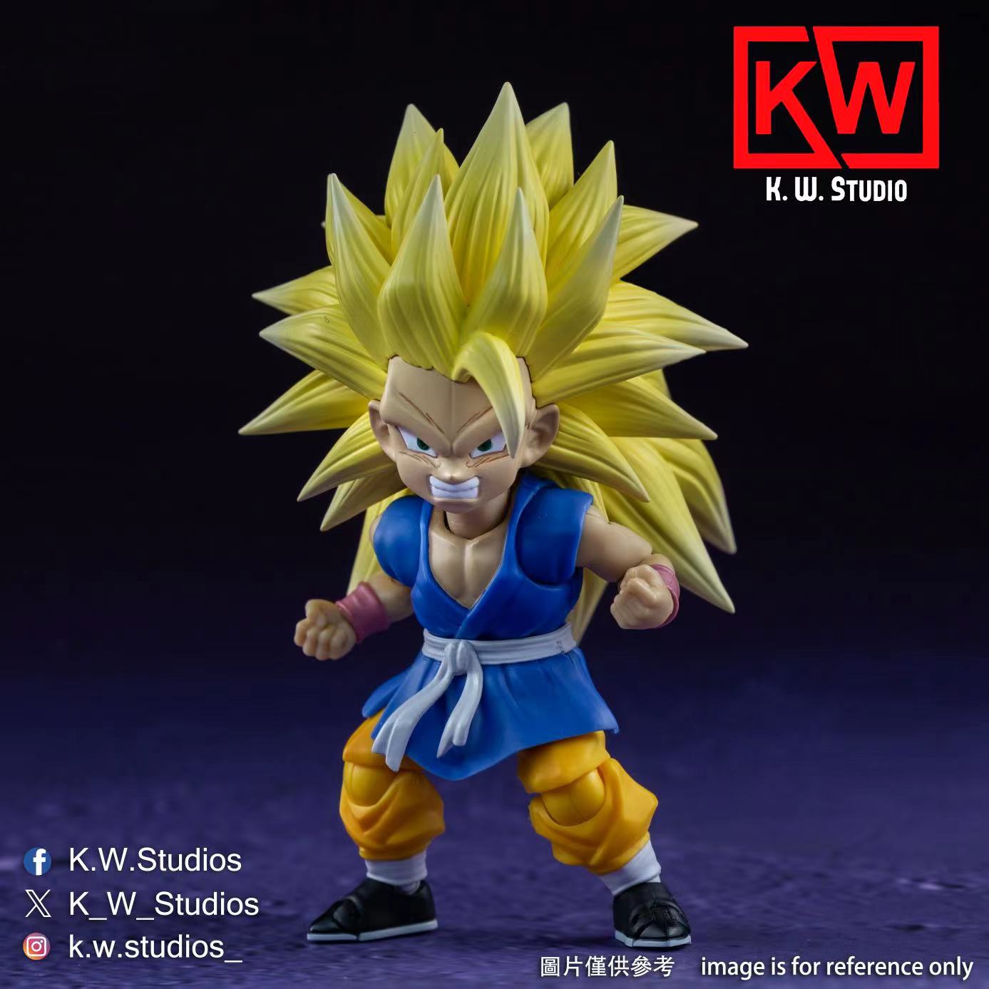 KW Studio KW004 Super Saiyan 3 Son Goku GT Head Set Upgrade Parts