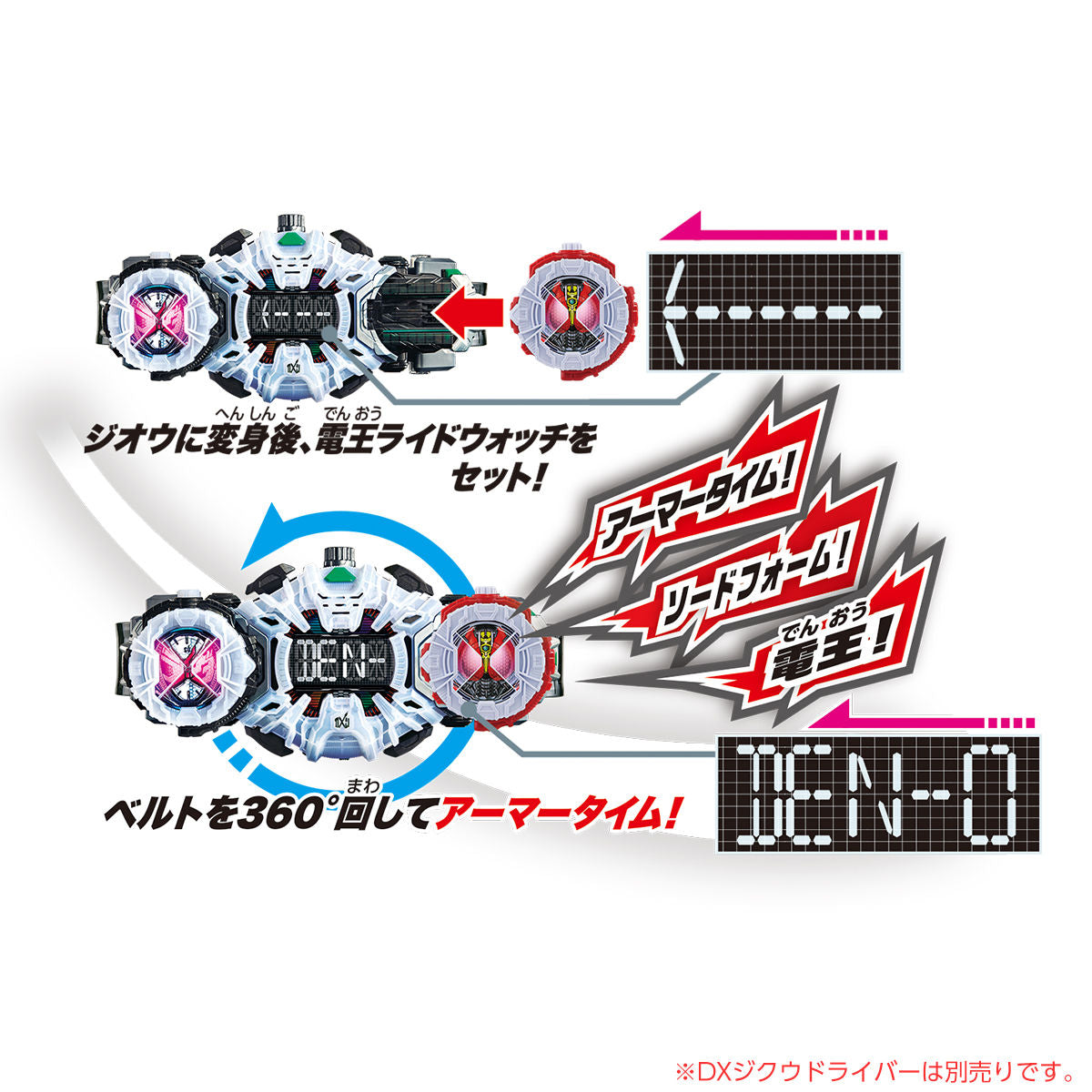 DX RideWatch Daiza Set Including DX Den - O RideWatch for Collectors