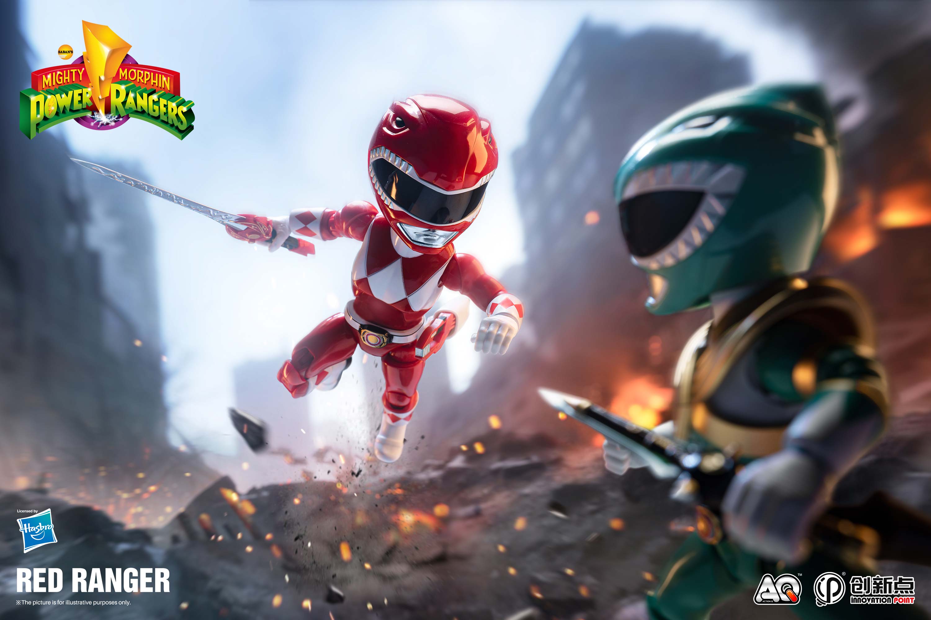 Action Figure - Mighty Morphin Red Ranger from Action Q