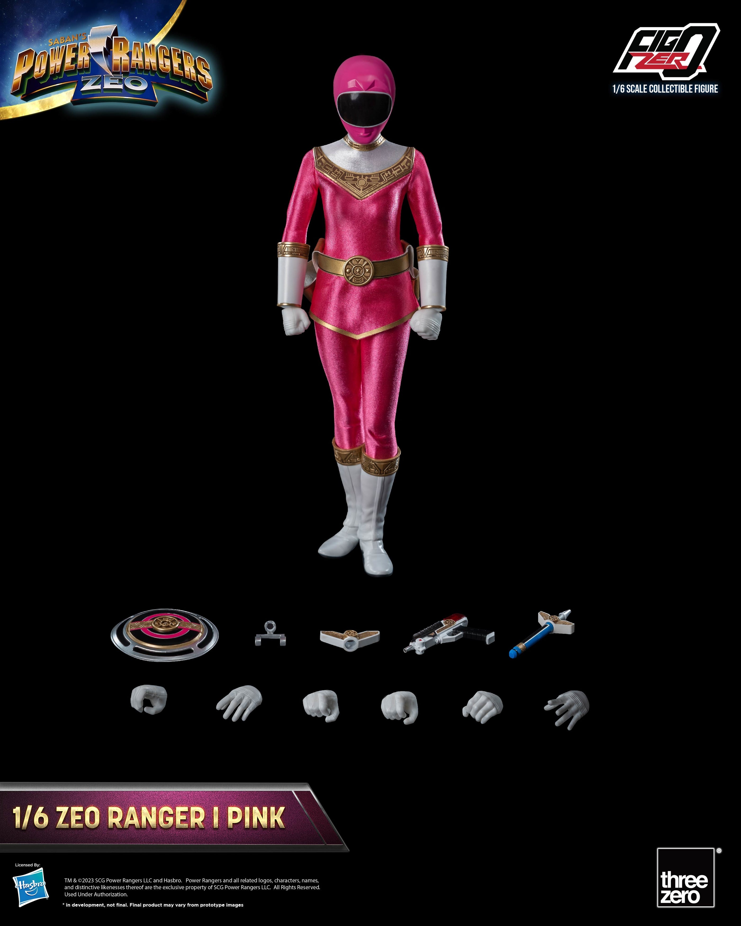 FigZero 1/6 Scale Collectible Figure - Zeo Ranger I Pink from Power Rangers