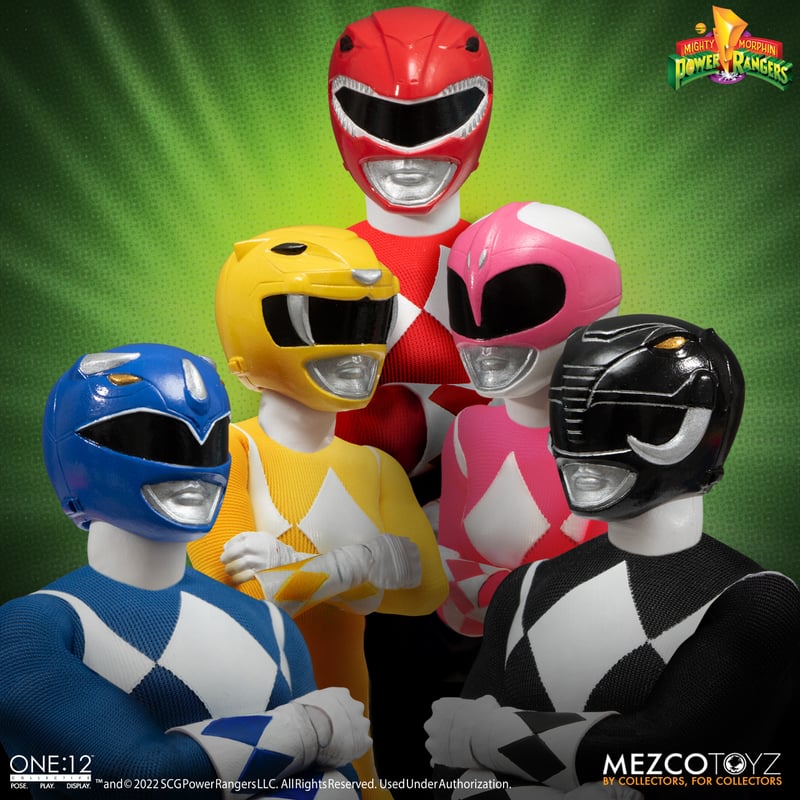 Mezco One:12 Collective Premium Mighty Morphin Power Rangers Deluxe Boxed Figure Set