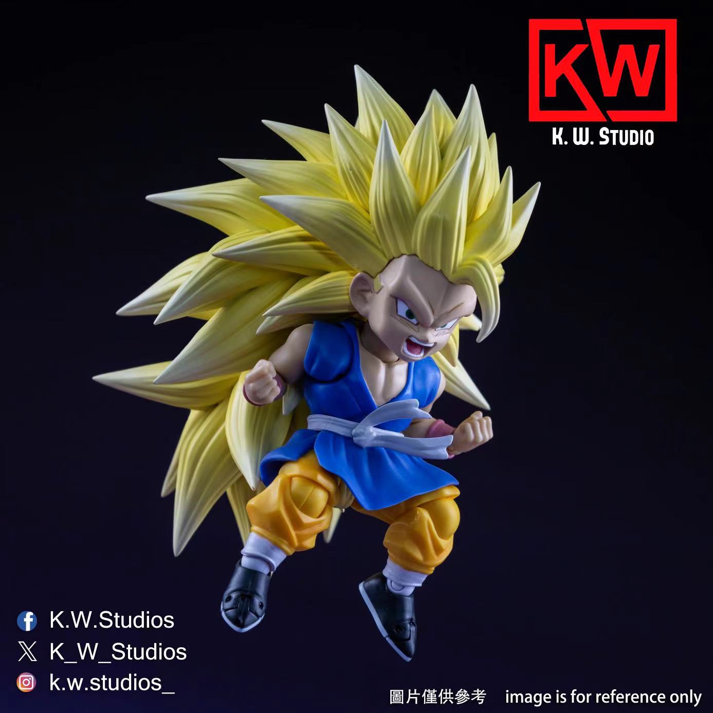 KW Studio KW004 Super Saiyan 3 Son Goku GT Head Set Upgrade Parts