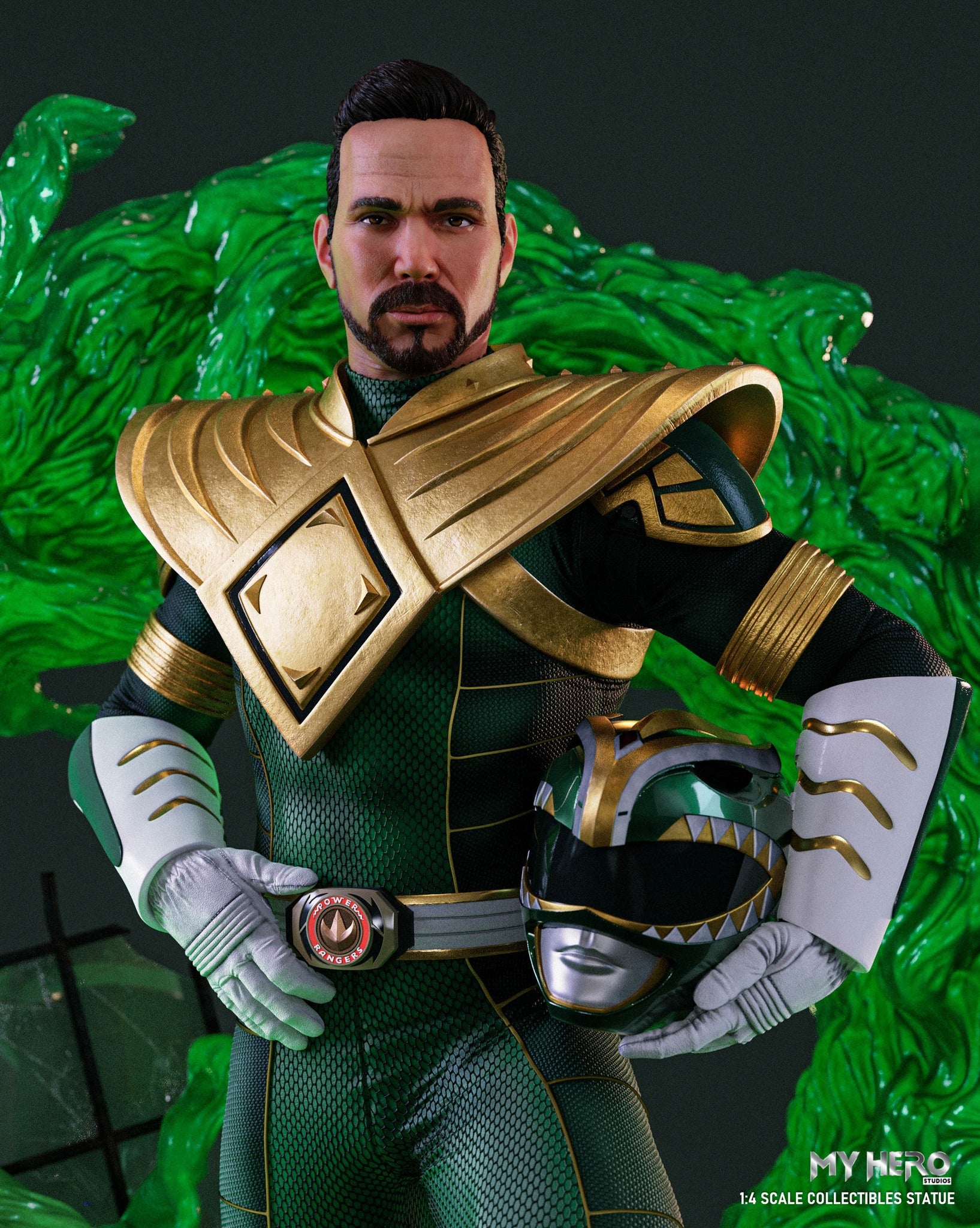 PREORDER: My Hero Studios 1/4 Scale BITS Tribute High - Quality Green Ranger Collectible Statue