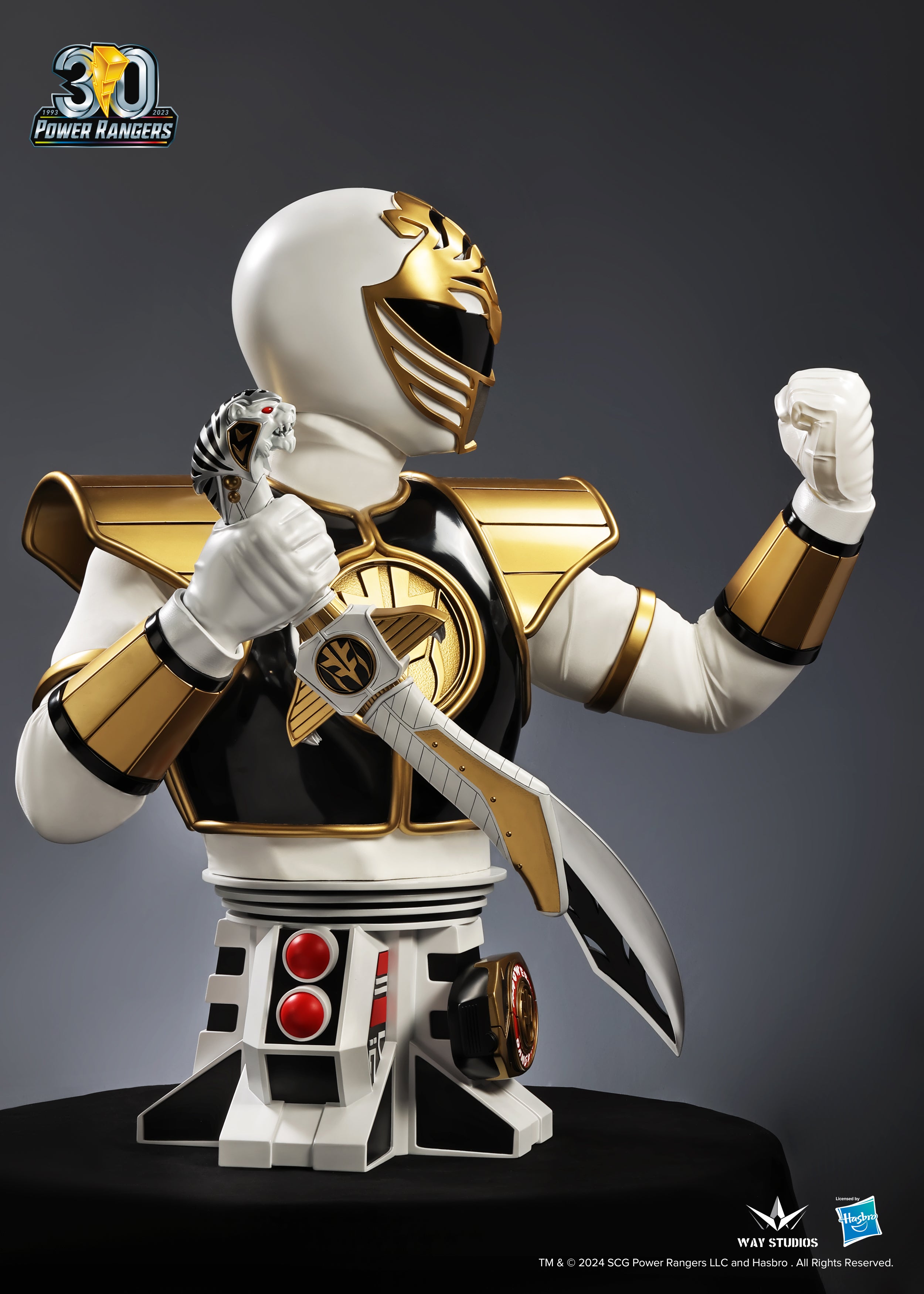 Pre - Order WayStudios Collectible Power Rangers Series Life - Size Bust of the White Ranger