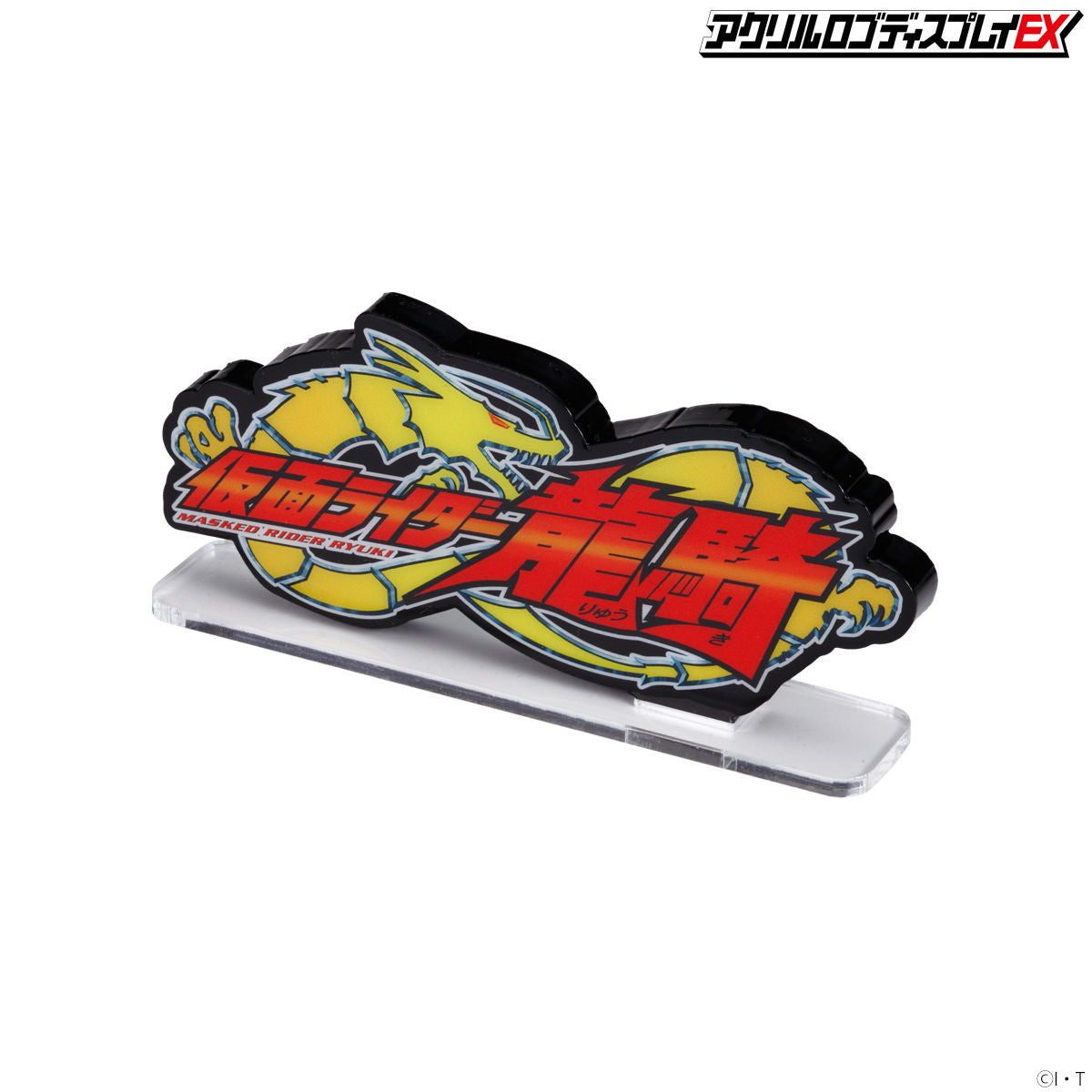 Eye - Catching Kamen Rider Ryuki Acrylic Logo Display Stand