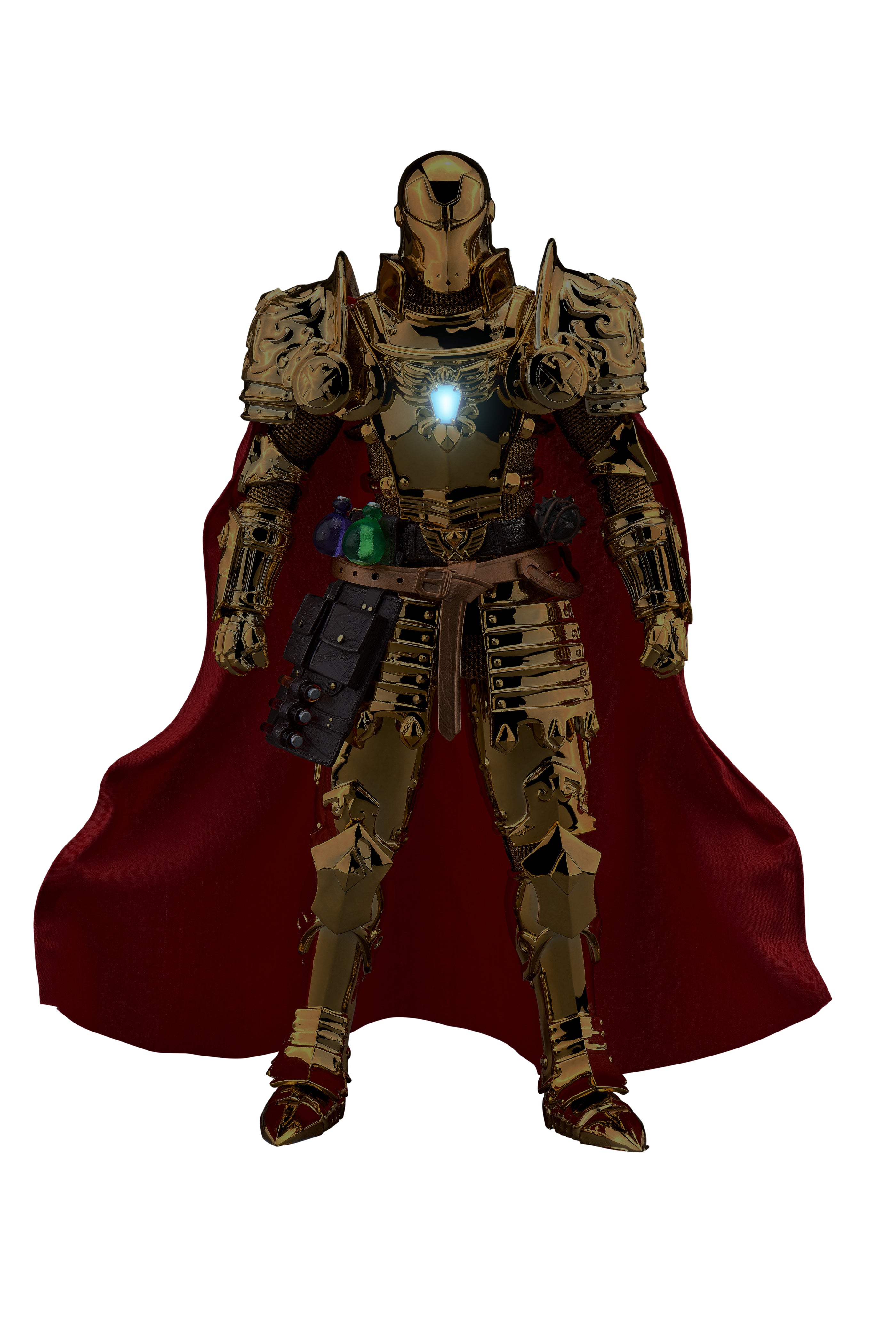 DAH-46SP Exquisite Golden Armor Medieval Knight Iron Man Figure