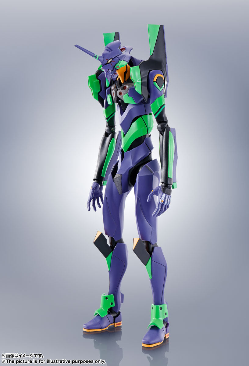 Bandai's Robot Damashii Action Figure - Evangelion Unit 1 with Cassius Spear in Renewed Color Edition (SIDE EVA)