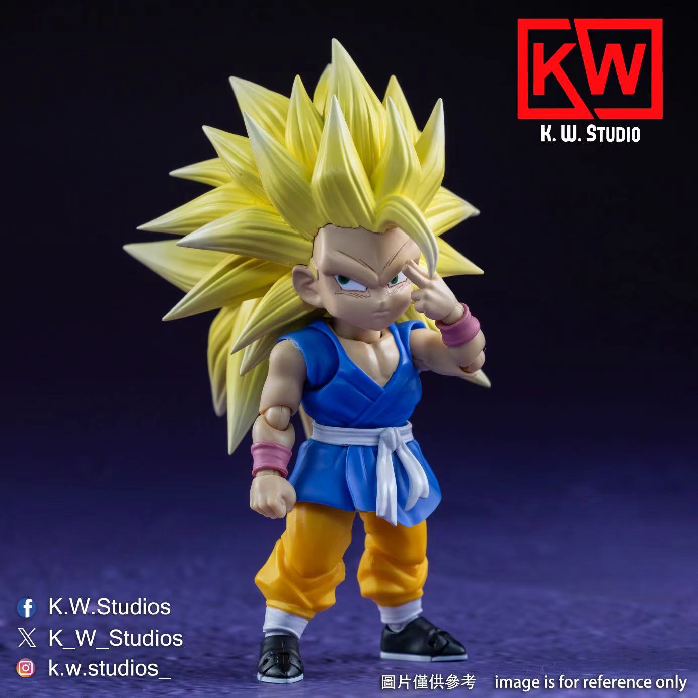 KW Studio KW004 Super Saiyan 3 Son Goku GT Head Set Upgrade Parts