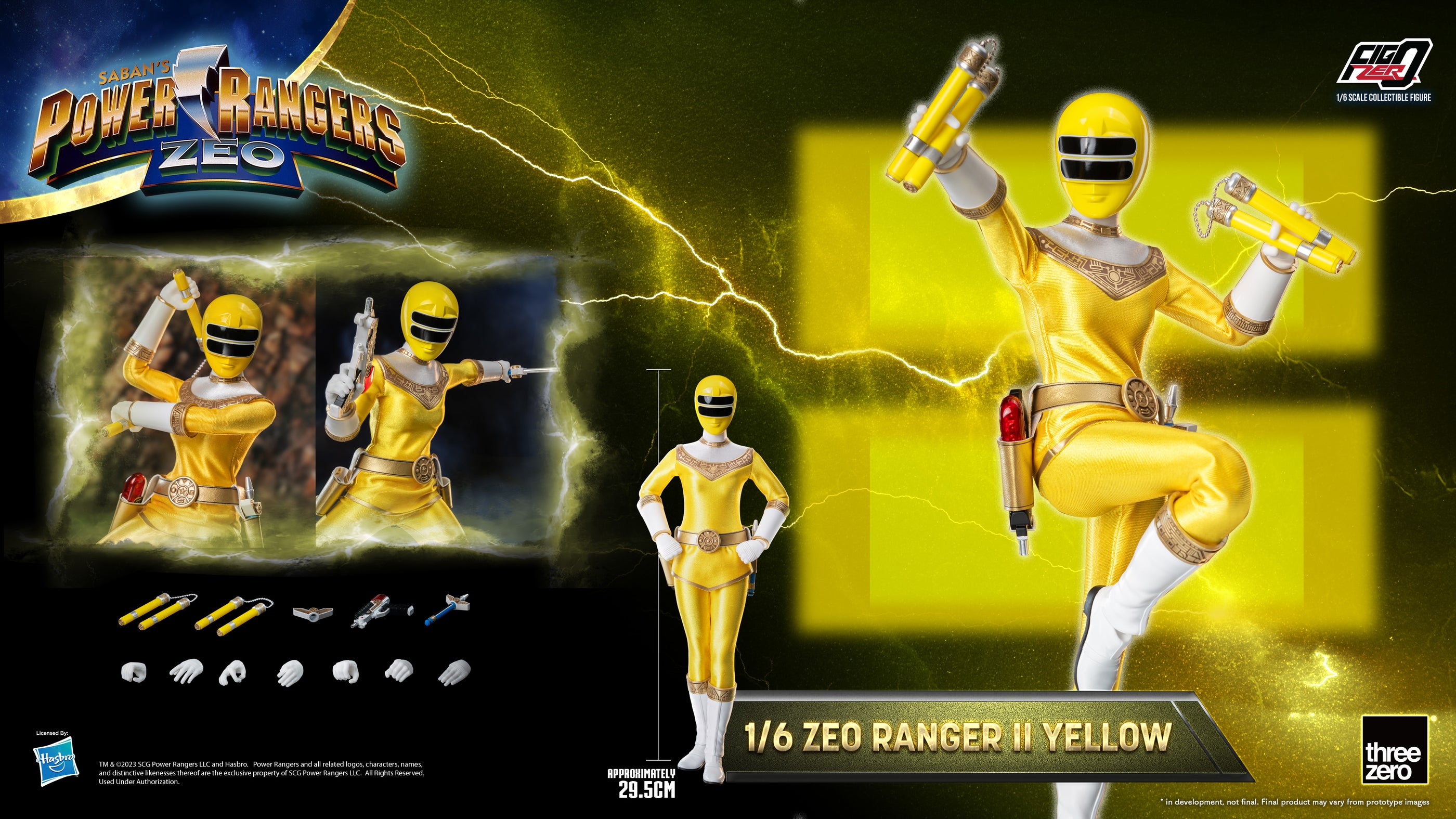 FigZero 1/6 Scale Highly Detailed Zeo Ranger II Yellow Collectible Figure