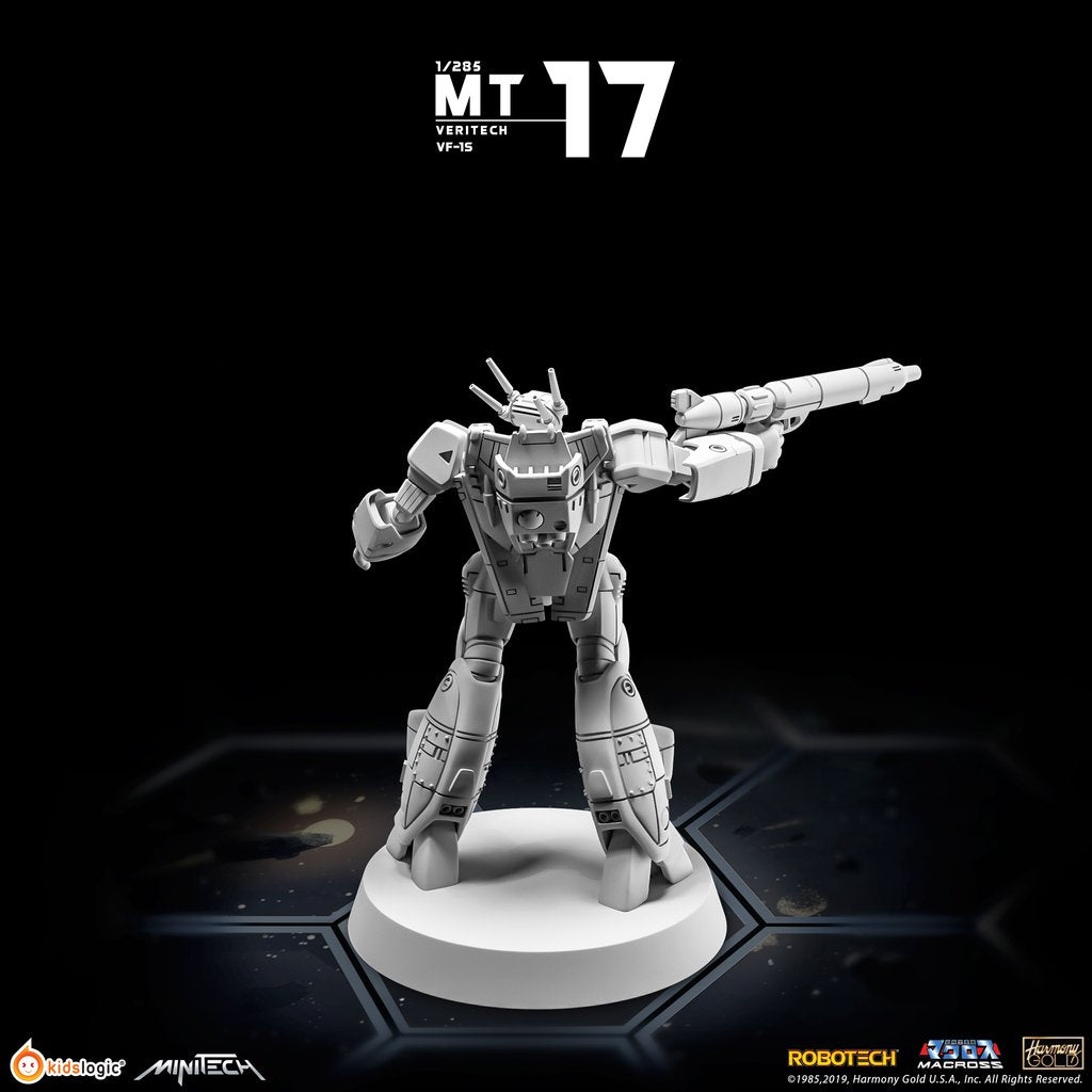 MiniTech MT17 Non - painted Veritech VF - 1S Skull Leader Miniature Model