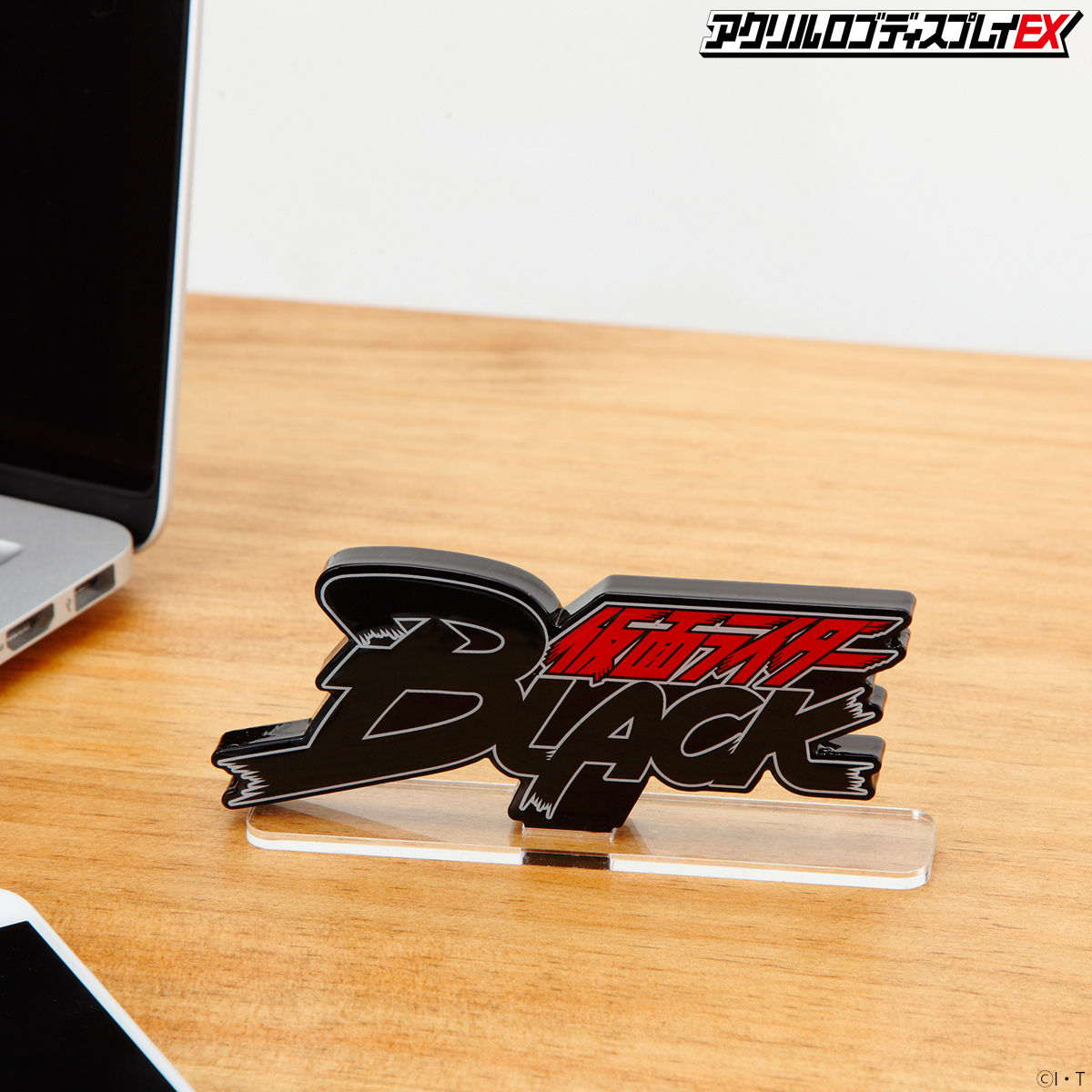 Eye - Catching Kamen Rider Black Acrylic Logo Display Stand