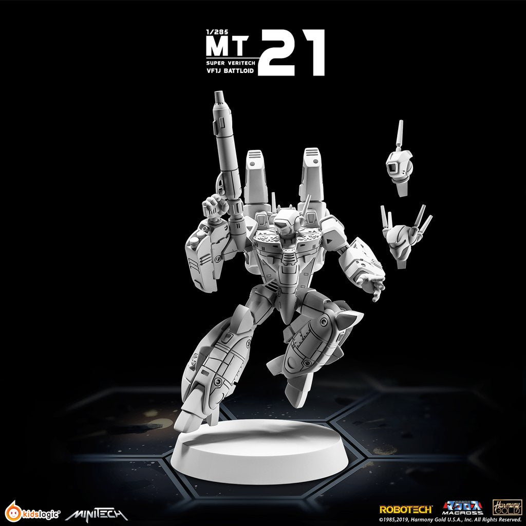 Miniature Collectible Minitech MT21 Super Veritech VF1J in Battloid Mode